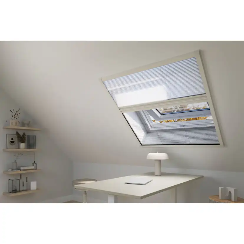 Insektsnett Lundbergs Plissert Duo Vindu 1230X1600 mm Hvit