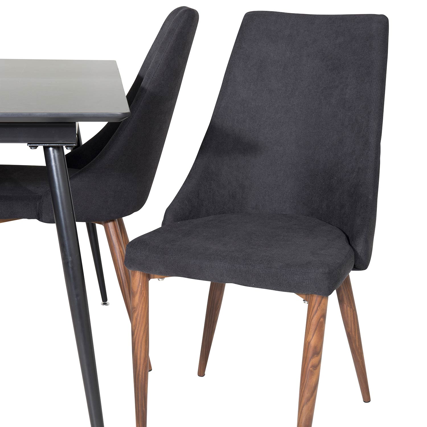 Spisegruppe Venture Home Silvia med Innleggsplate og 4 Laura Stoler