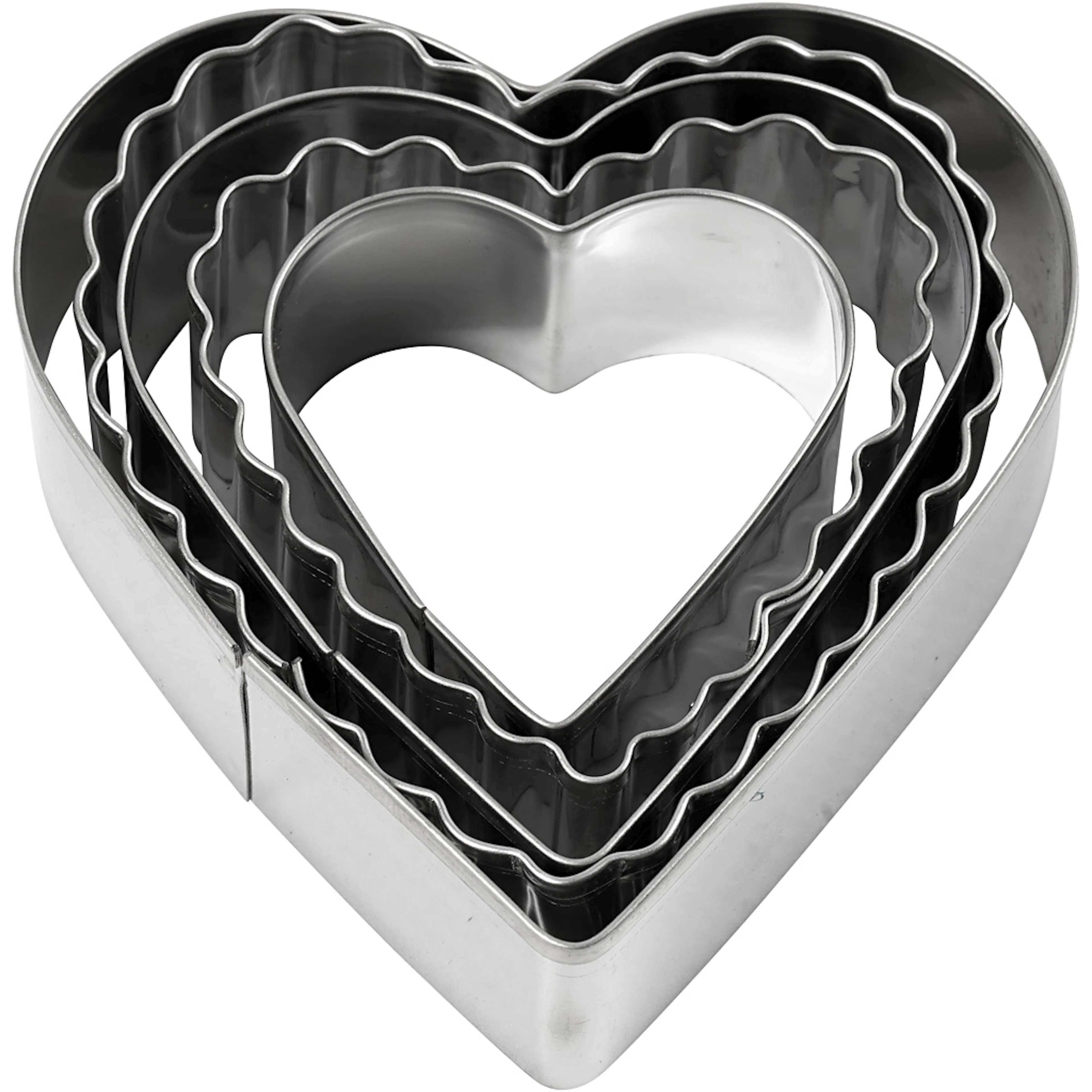 Utstikkerformer Creativ Company Hjerte Str 8 cm 5 Stk/1 Pk