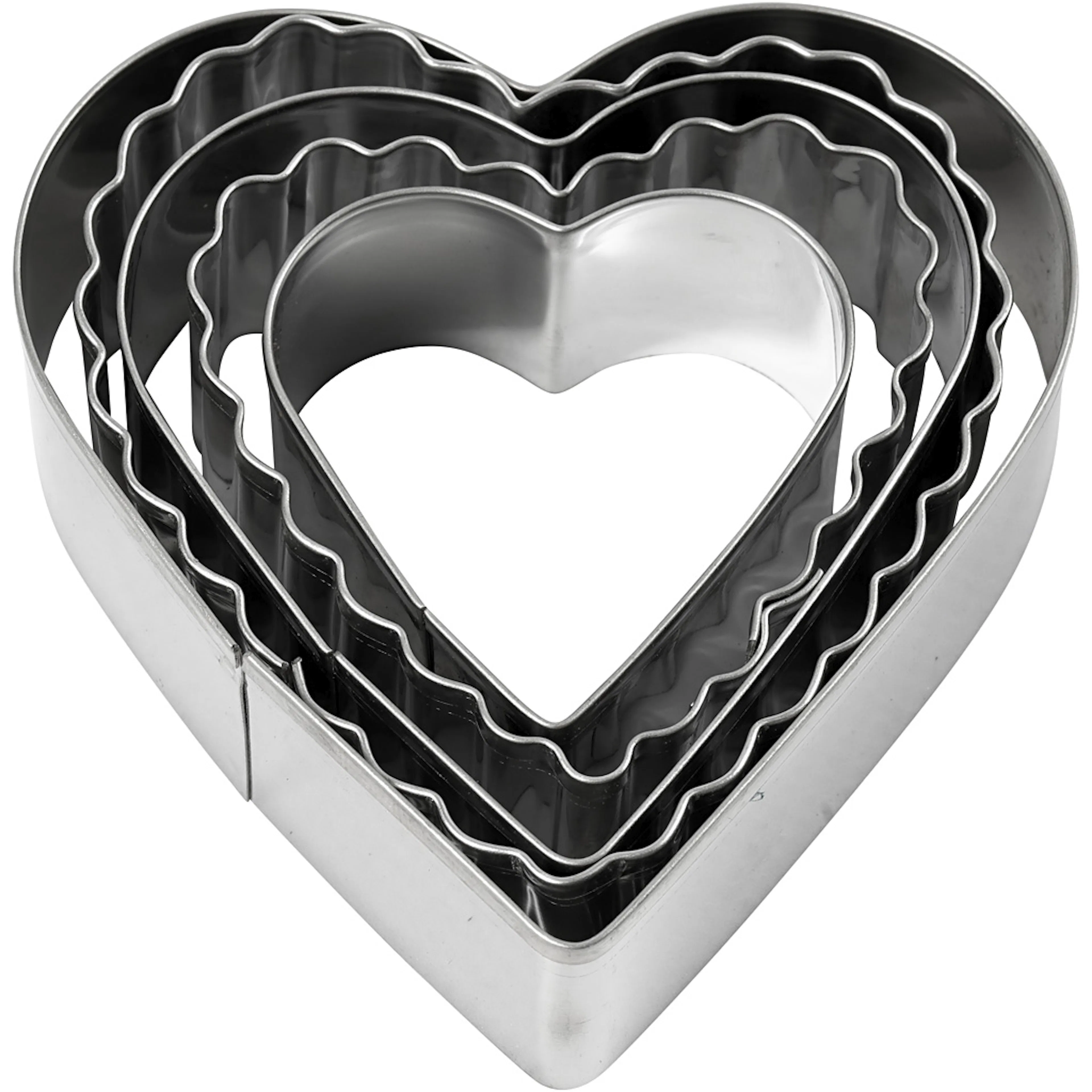Utstikkerformer Creativ Company Hjerte Str 8 cm 5 Stk/1 Pk