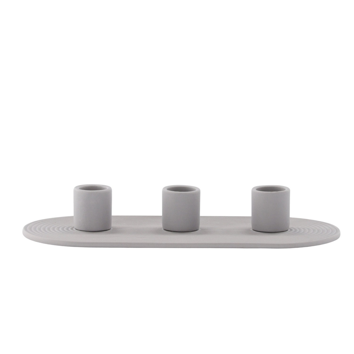 Dian Candlestick - Grey - W24*H4cm Grå