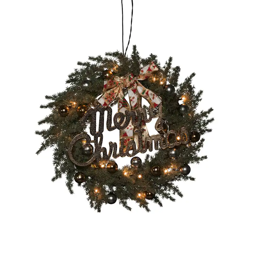Grankrans Gnosjö Konstsmide B/O 40 cm 25 LED