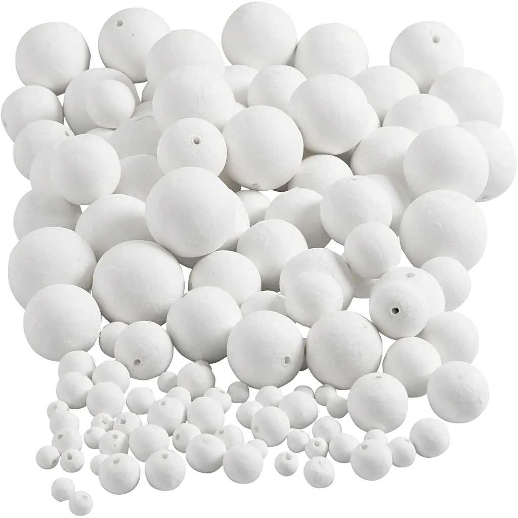 Flirtkulor, vit, Dia. 12+15+20+30+40+50 mm, 240 st./ 1 förp. Hvit, 240 st