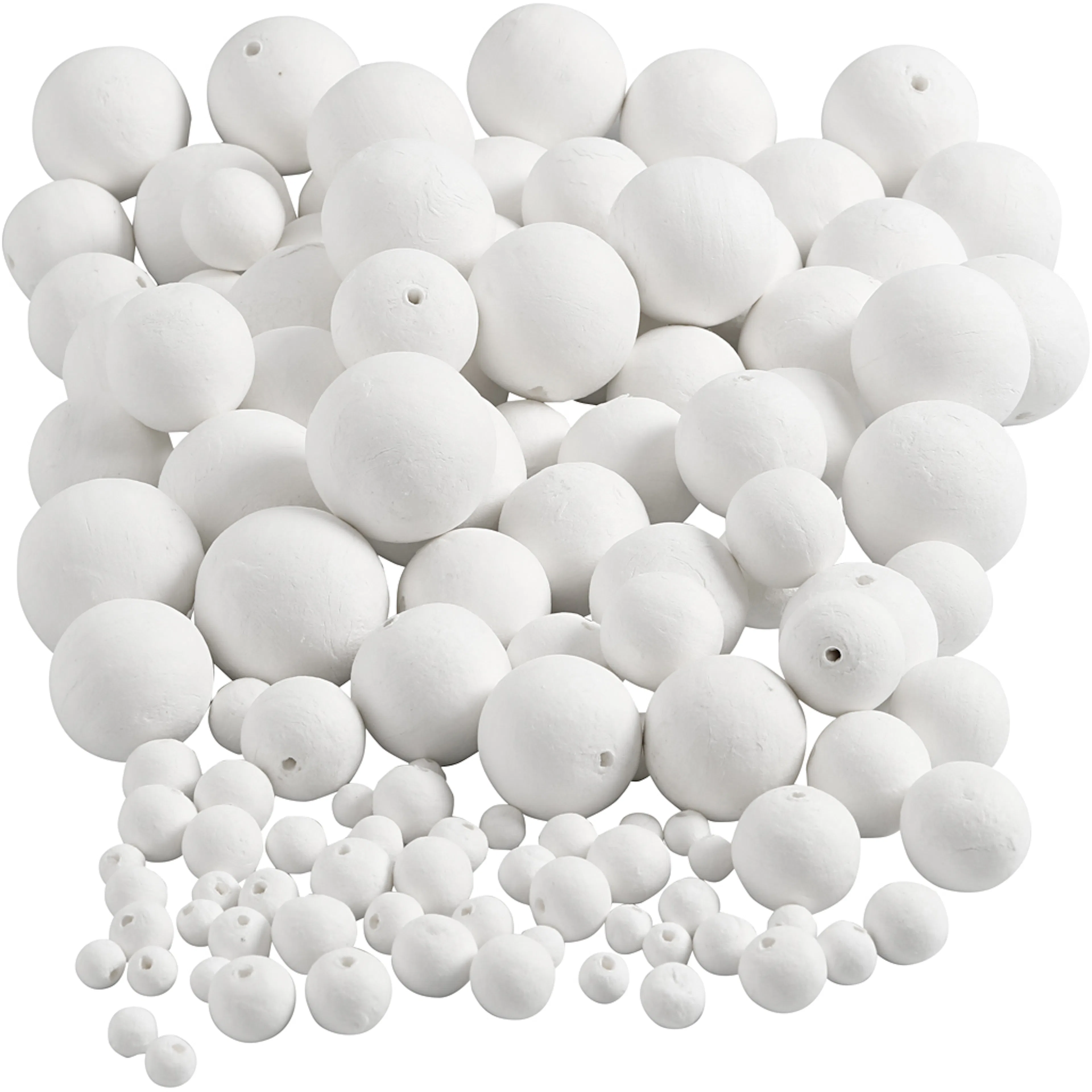 Flirtkulor, vit, Dia. 12+15+20+30+40+50 mm, 240 st./ 1 förp. Hvit, 240 st