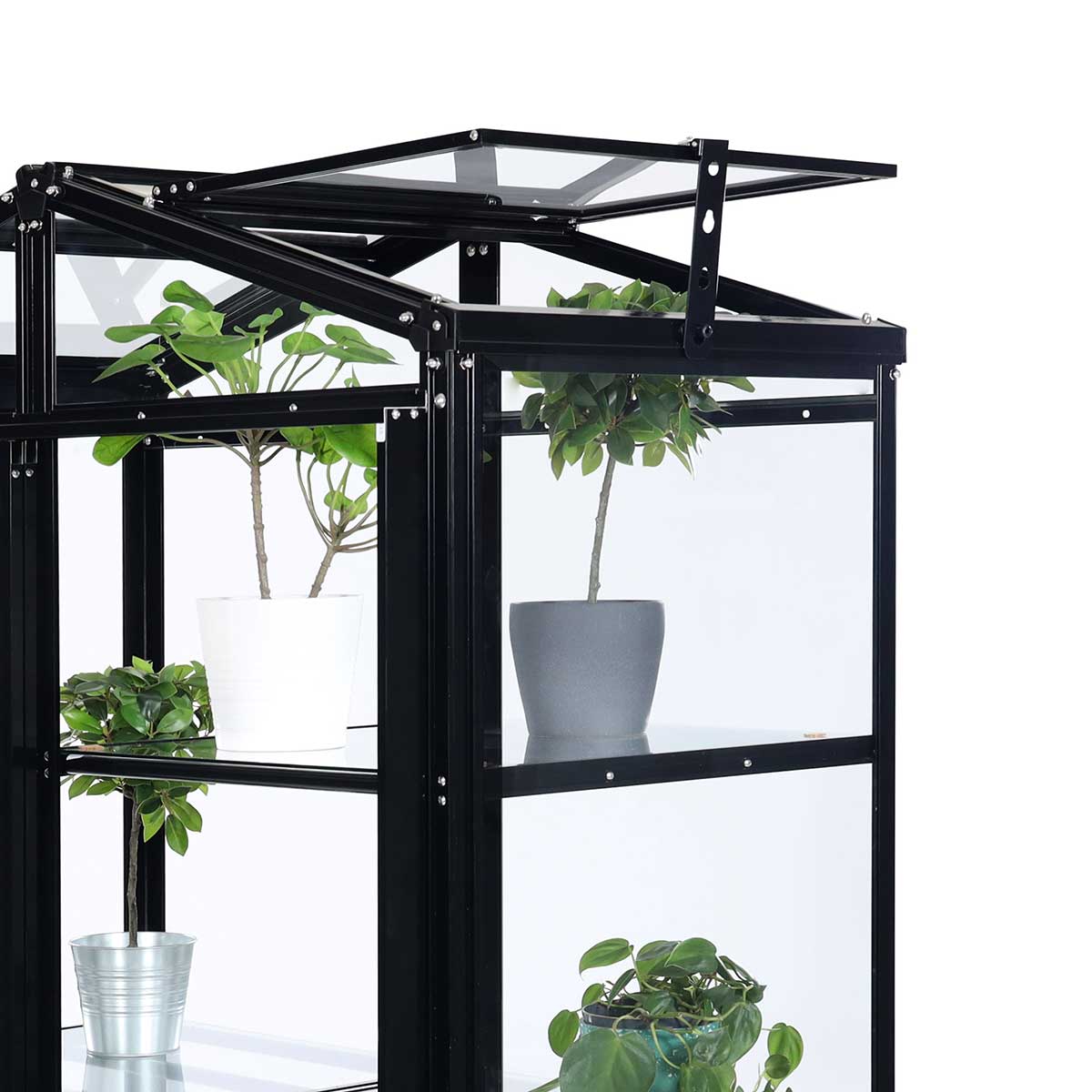 Drivhus Metalcraft 111x61x170 cm Sort Rektangulær
