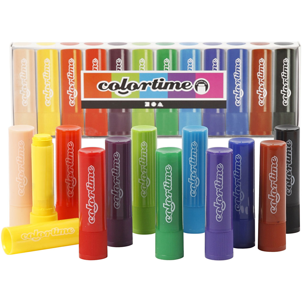 Fargekritt Creativ Company Soft Color stick Ass Farger 12 stk/1 Pk