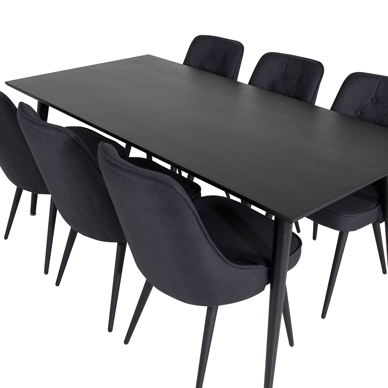 Spisegruppe Venture Home Dipp med 6 Velvet Deluxe Stoler