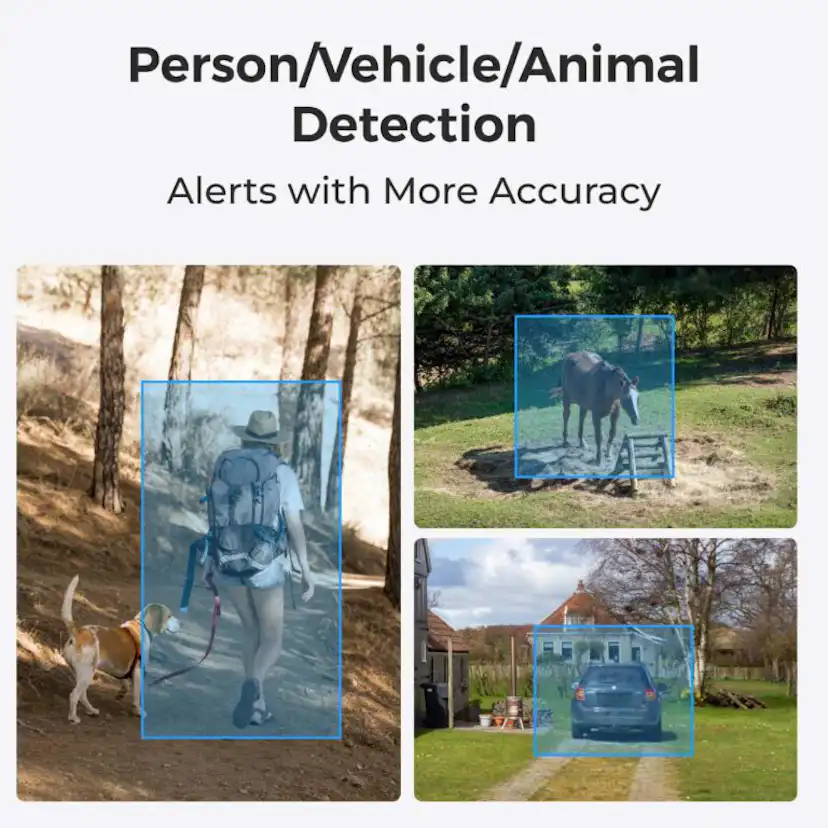 Overvåkningspakke Reolink Smart med 4 AI Kameraer og Opptaker