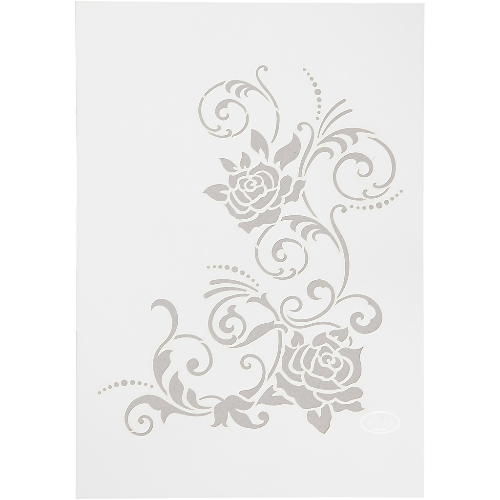 Sjablong Creativ Company Stensil Blomster A4 210x297 mm 1 stk