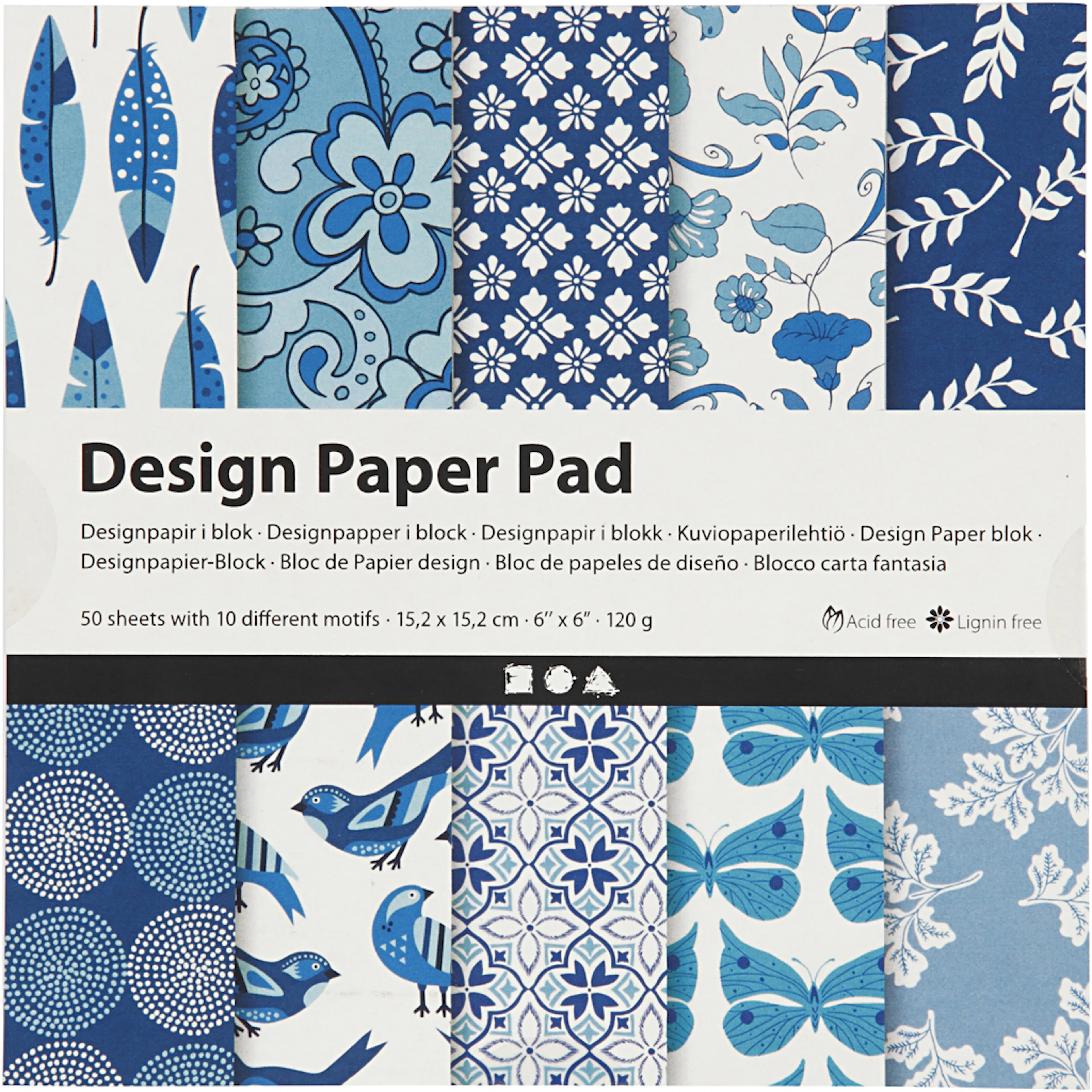 Designpapper Blå