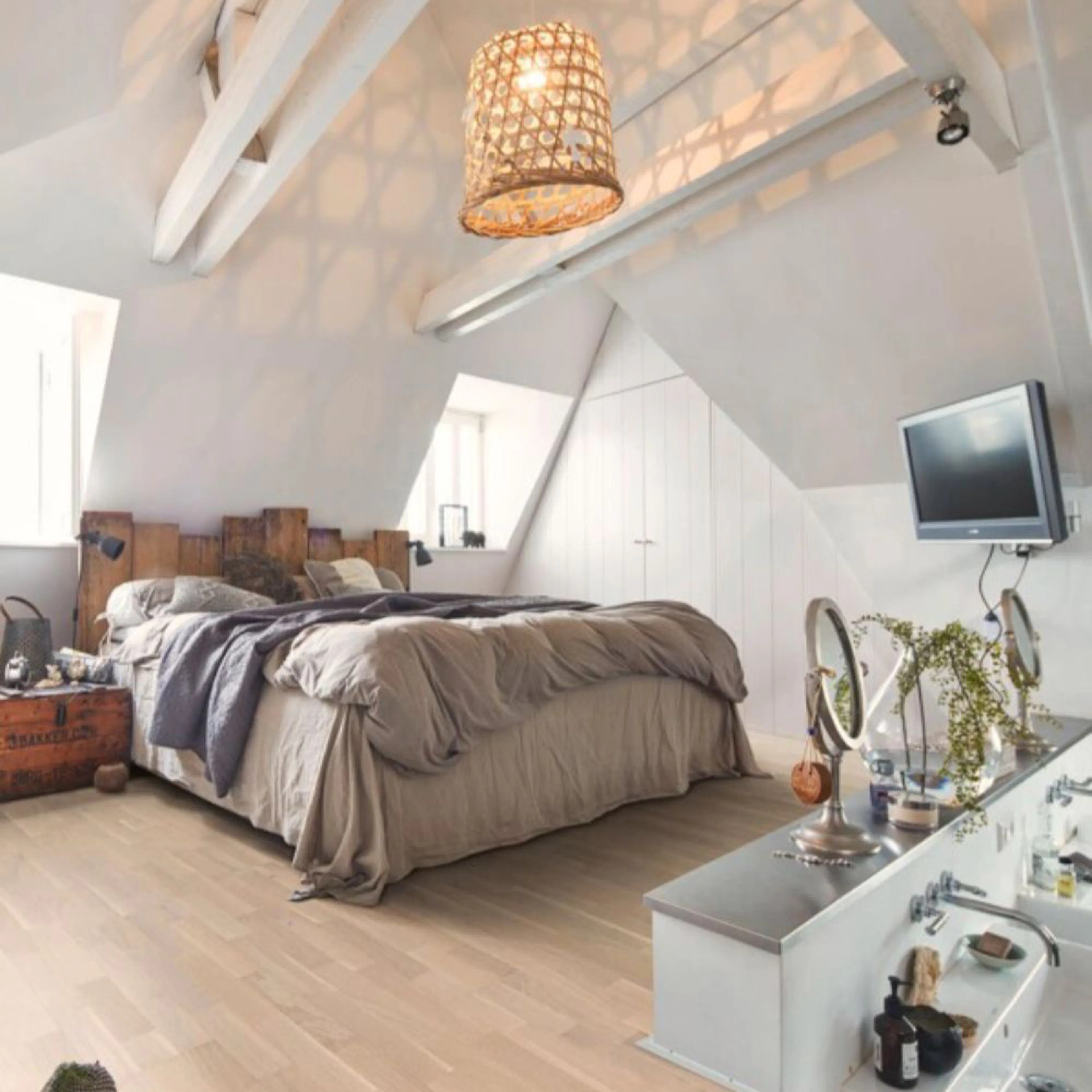 Parkettgolv MeisterParquet. longlife PC 200 Off-white oak lively 09035