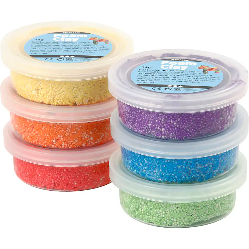 Foam Clay Creativ Company Ass Farger Metallic 6x14 g/1 Pk