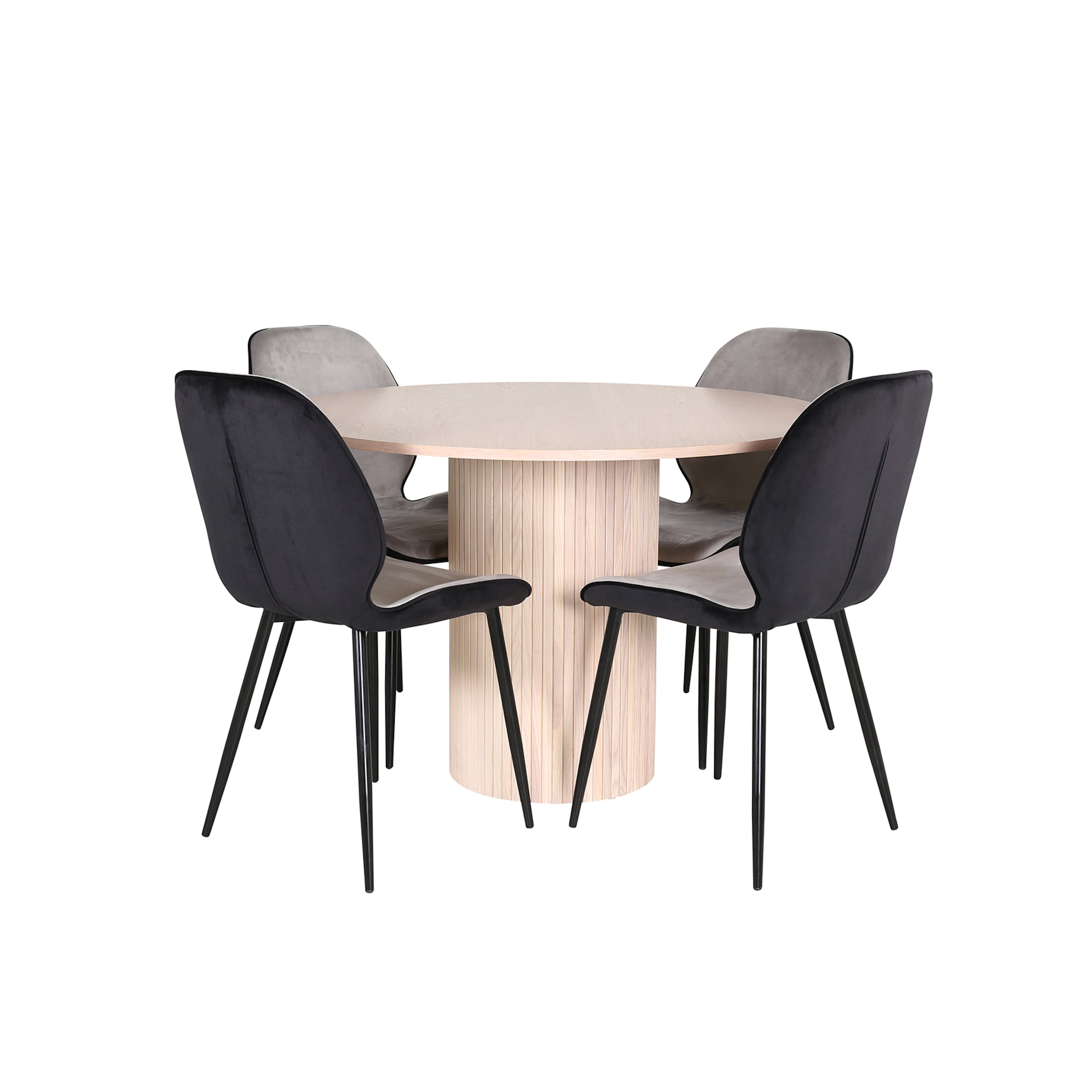 Spisegruppe Venture Home med Bianca Spisebord og 4 Elisa Spisestoler