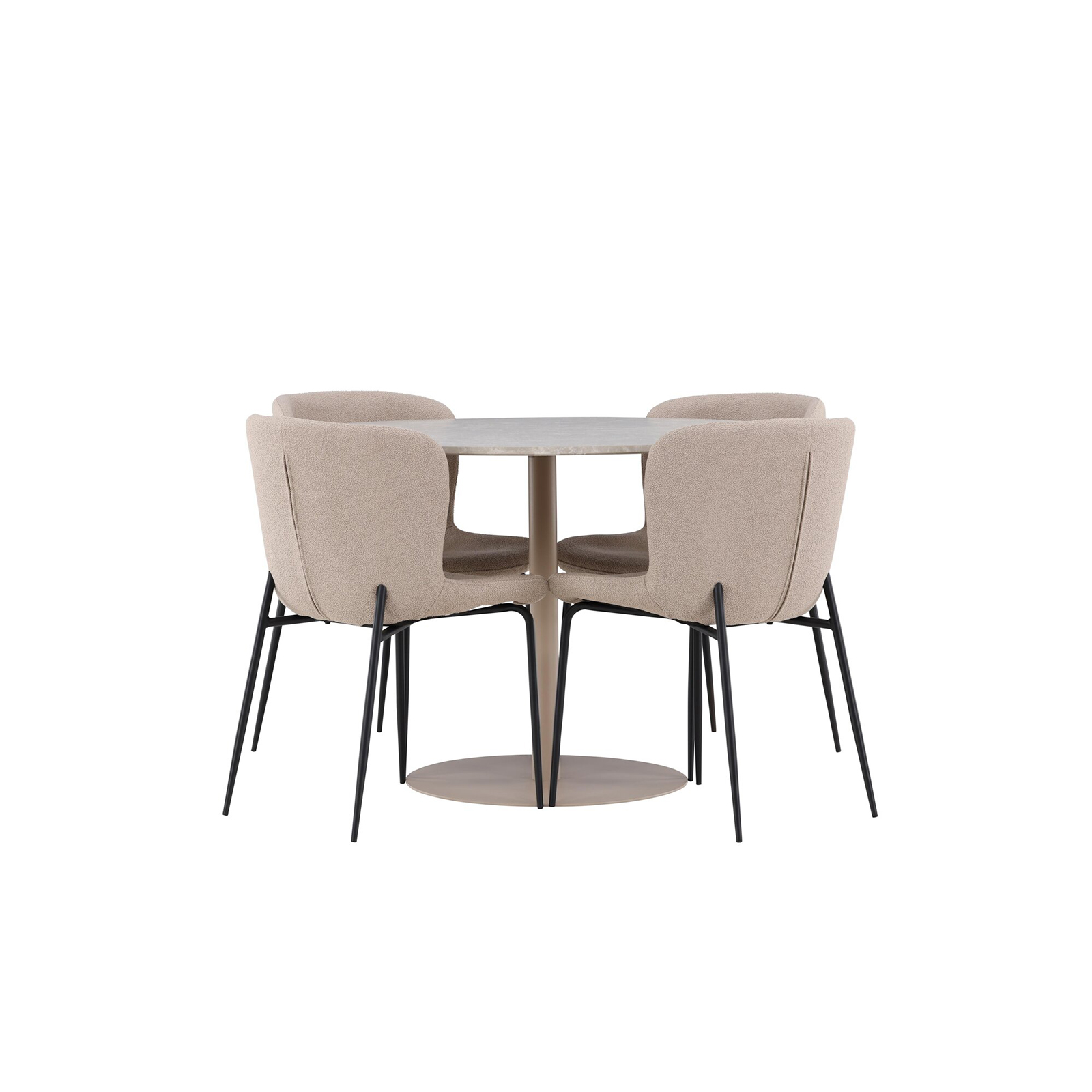 Spisegruppe Venture Home Lycke Ø110 med 4 stk Modesto Stoler
