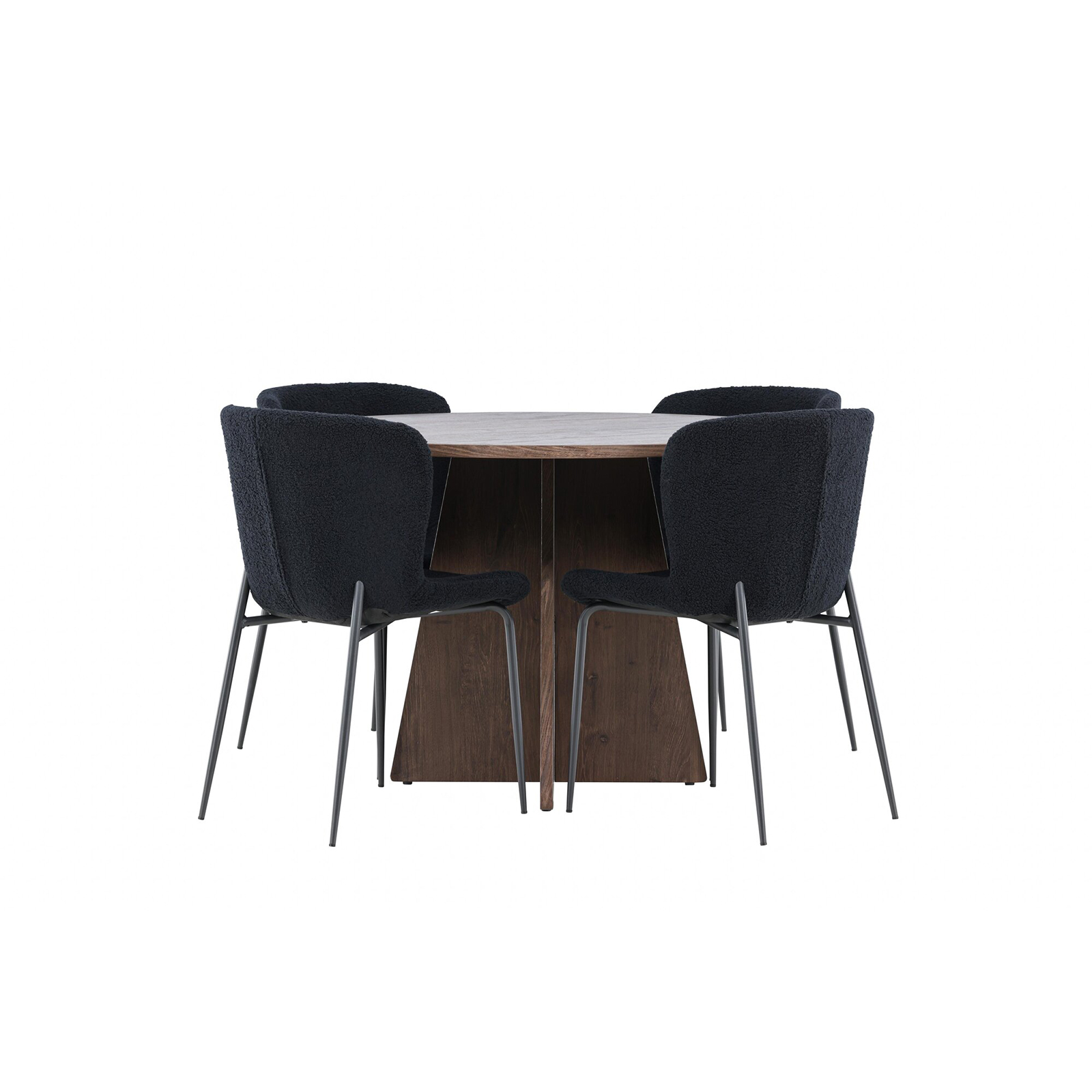 Spisegruppe Venture Home Bootcut Ø110 med 4 stk Modesto Stoler