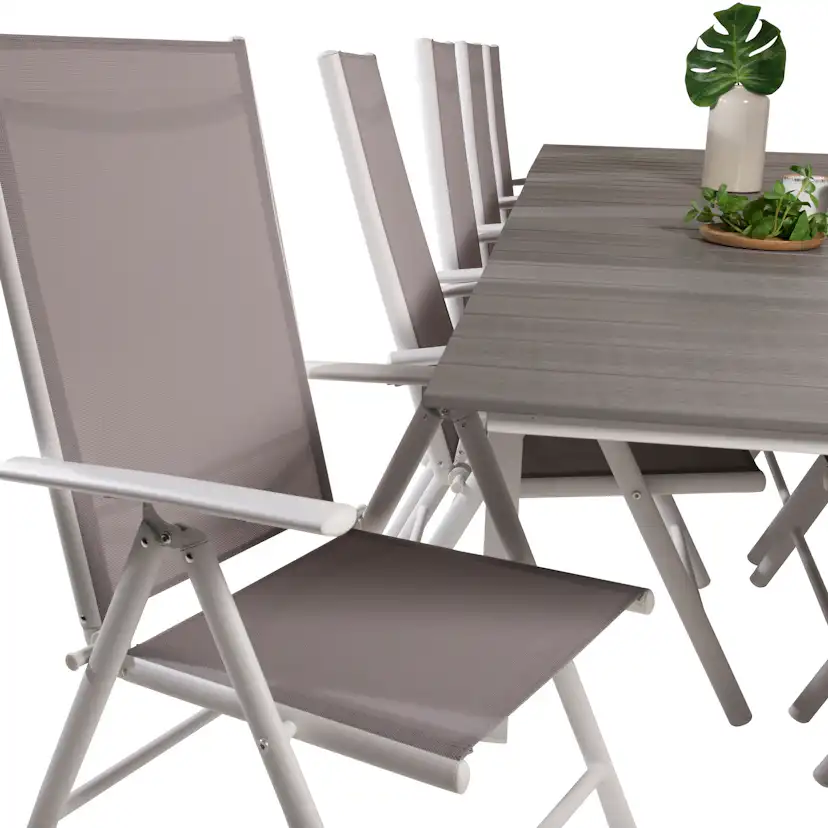 Spisegruppe Venture Home Lova 224/324 med 10 Bront Stoler