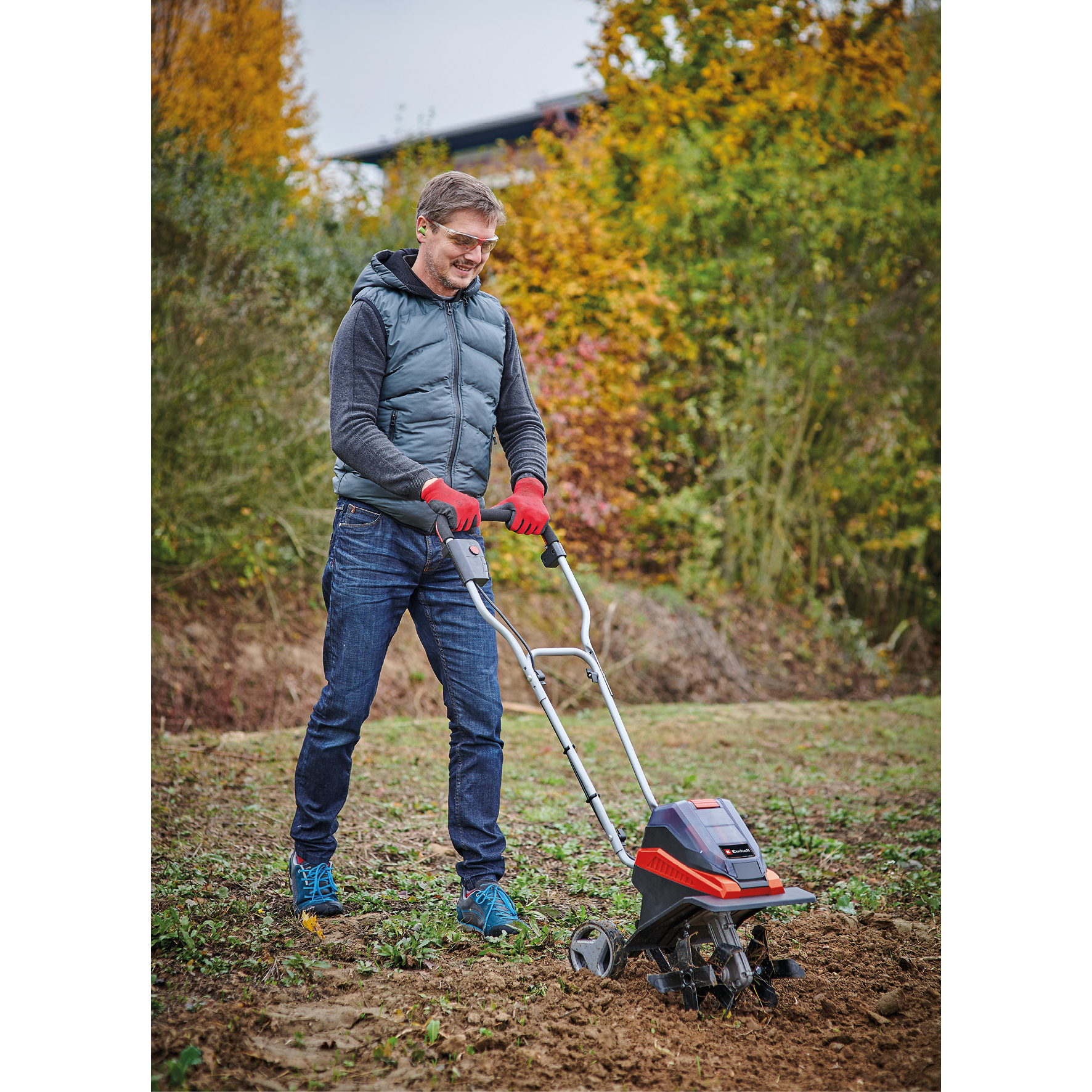 Batteridrevet jordfreser Einhell 2 × 18 V Li-jon Solo - GE-CR 30 uten Batteri