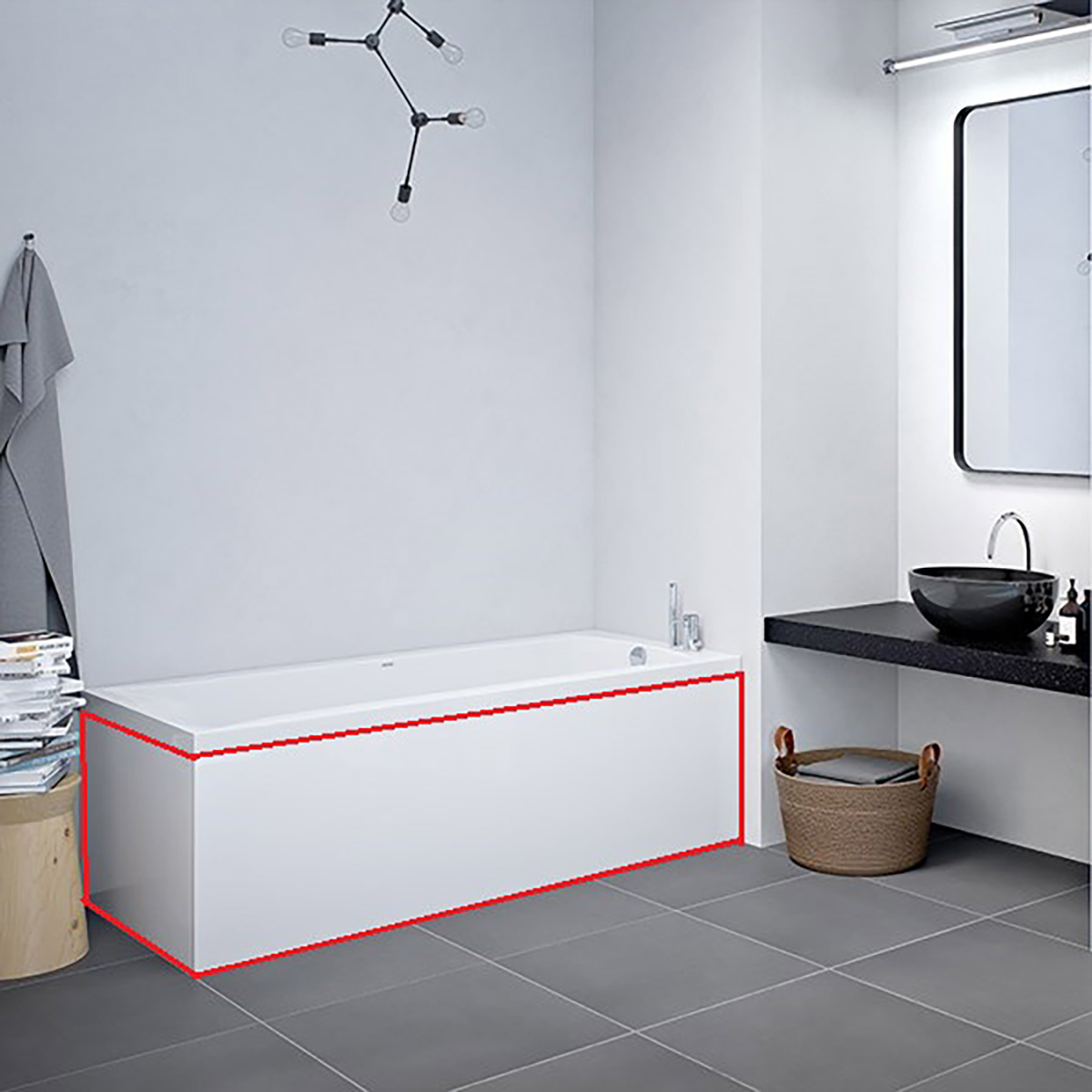 L-panel Strømberg till Badkar | badrum - badkar - tillbehor-badkar | KakelKungen