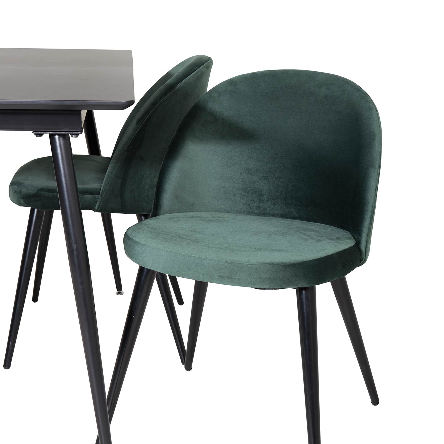 Spisegruppe Venture Home Silvia med Innleggsplate og 4 Valentina Stoler