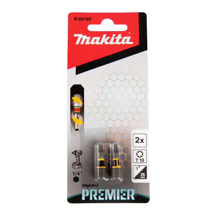 Bits Makita Impact Premier E-03193 T10 25 mm 2-pk