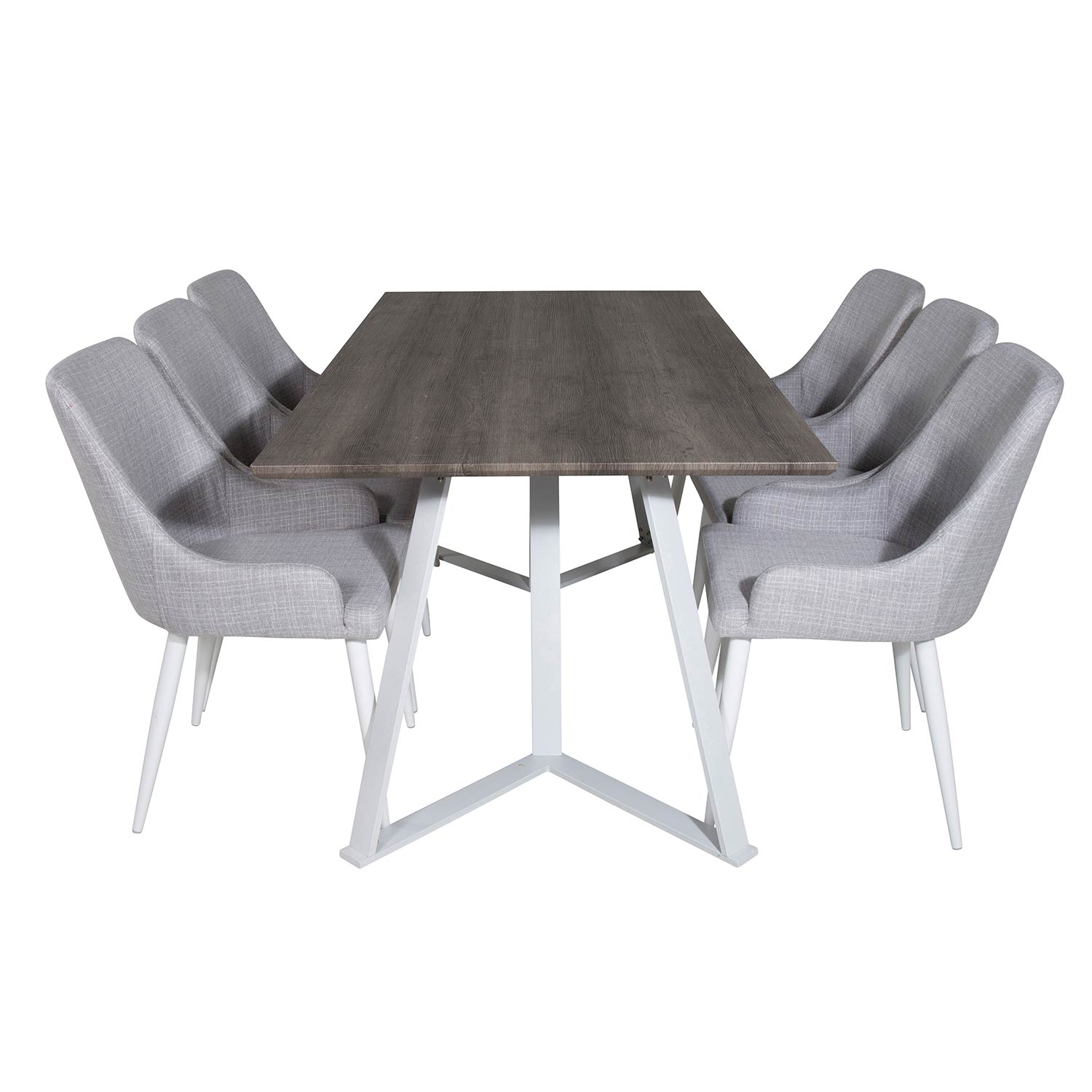 Spisegruppe Venture Home Madde med 6 Plake Stoler
