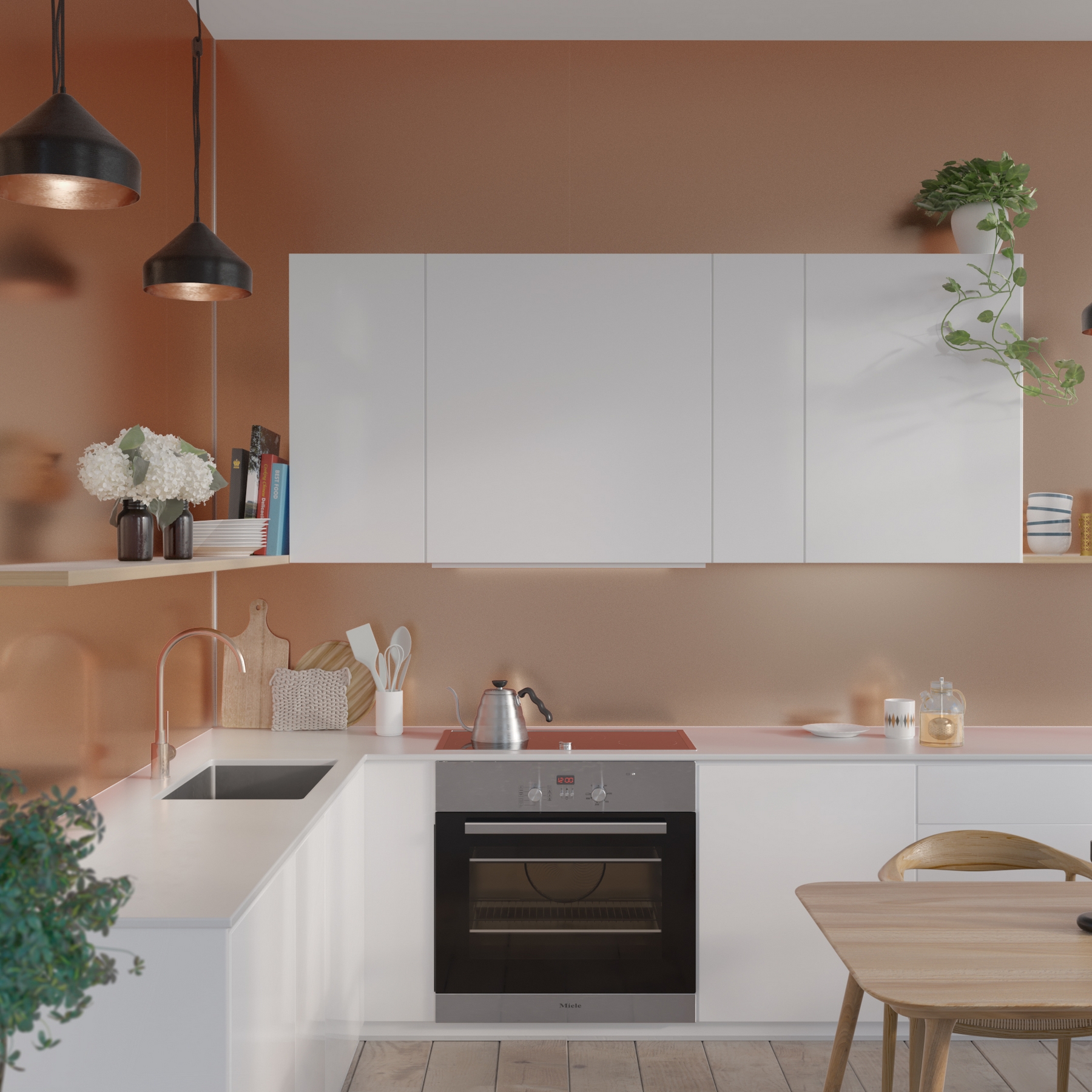 KJØKKENPLATE 5006-F00 COPPER 2400MM Lengde: 2400 mm