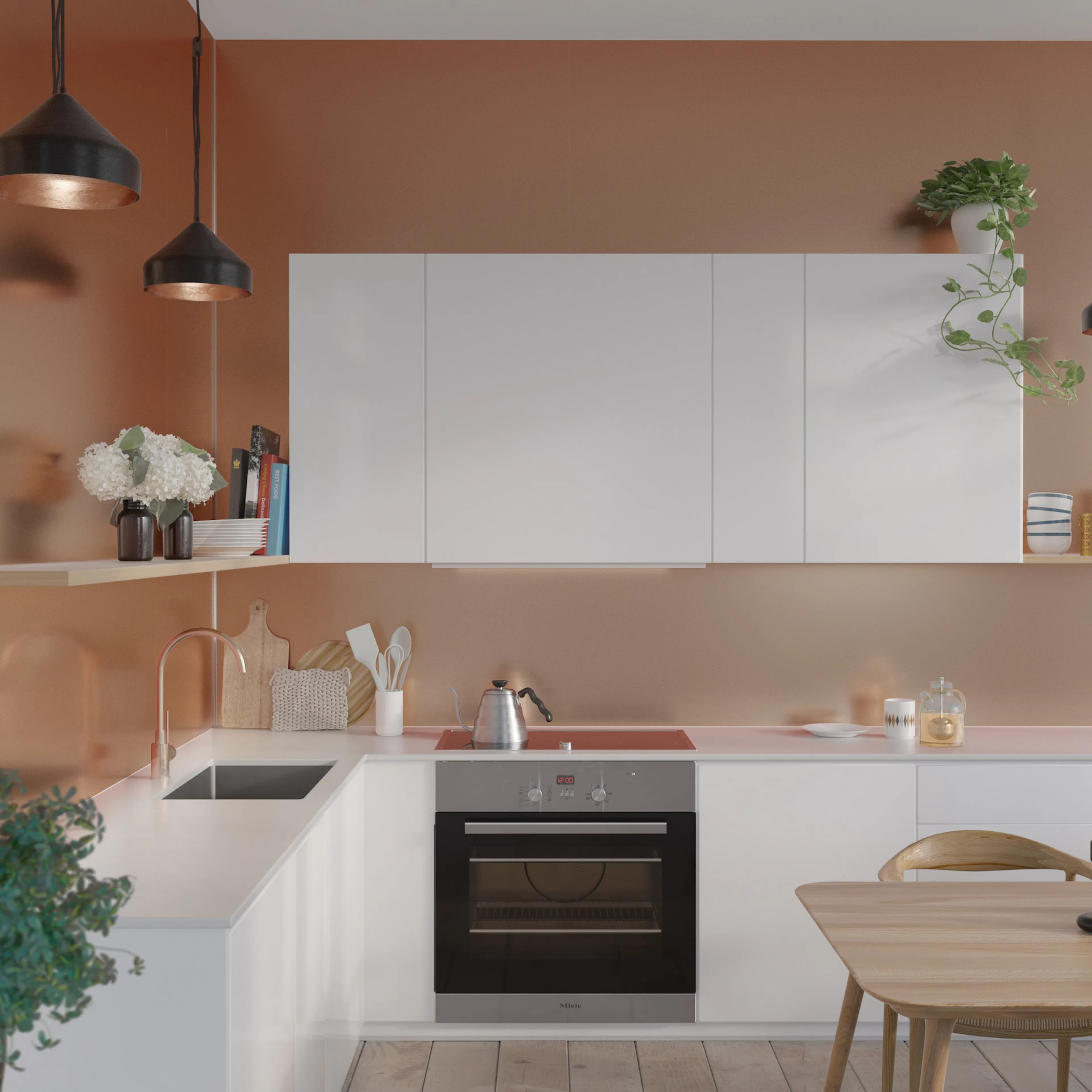 KJØKKENPLATE 5006-F00 COPPER 2400MM Lengde: 2400 mm