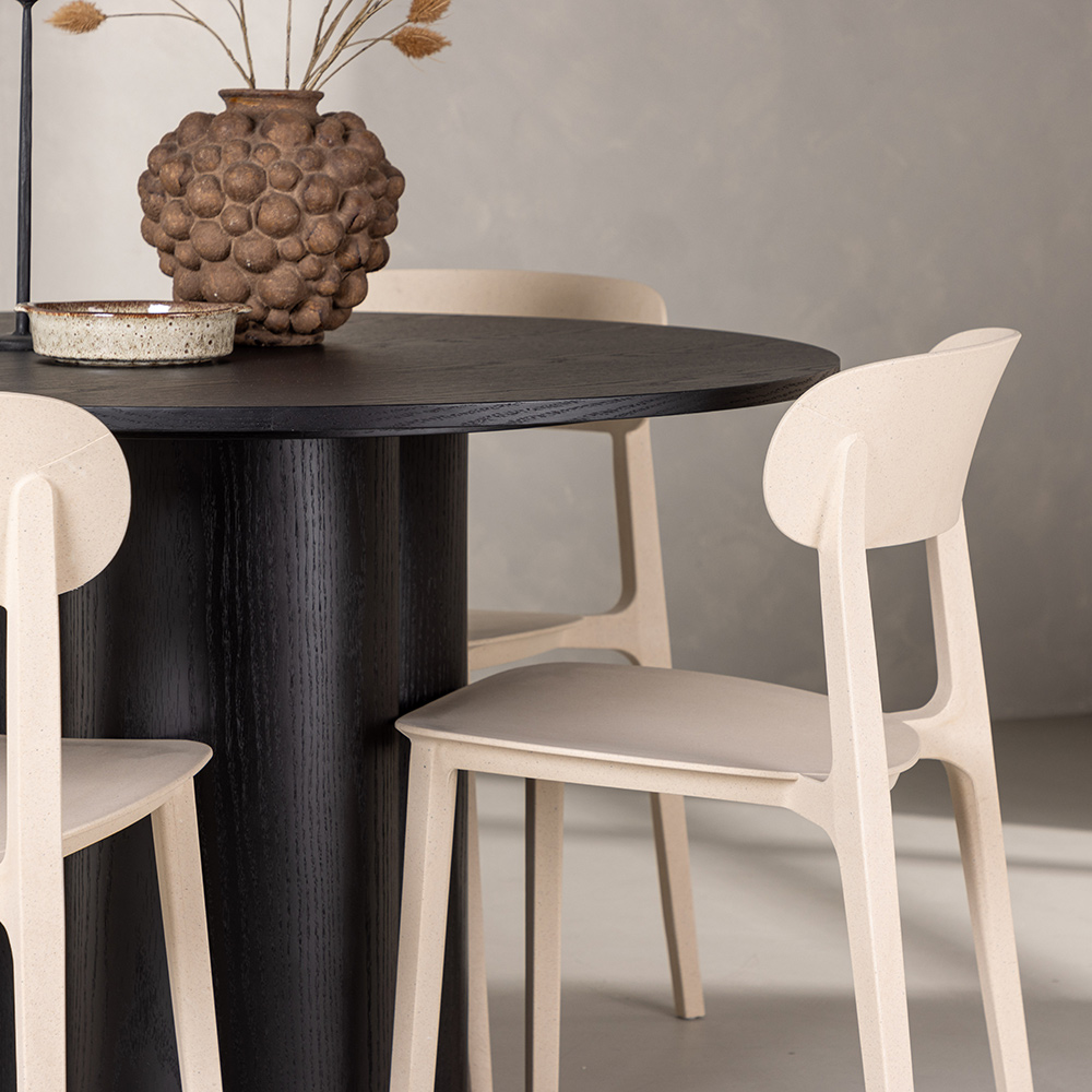 Spisegruppe Venture Home Olivia Ø 110 cm med 4 Åstol Stoler