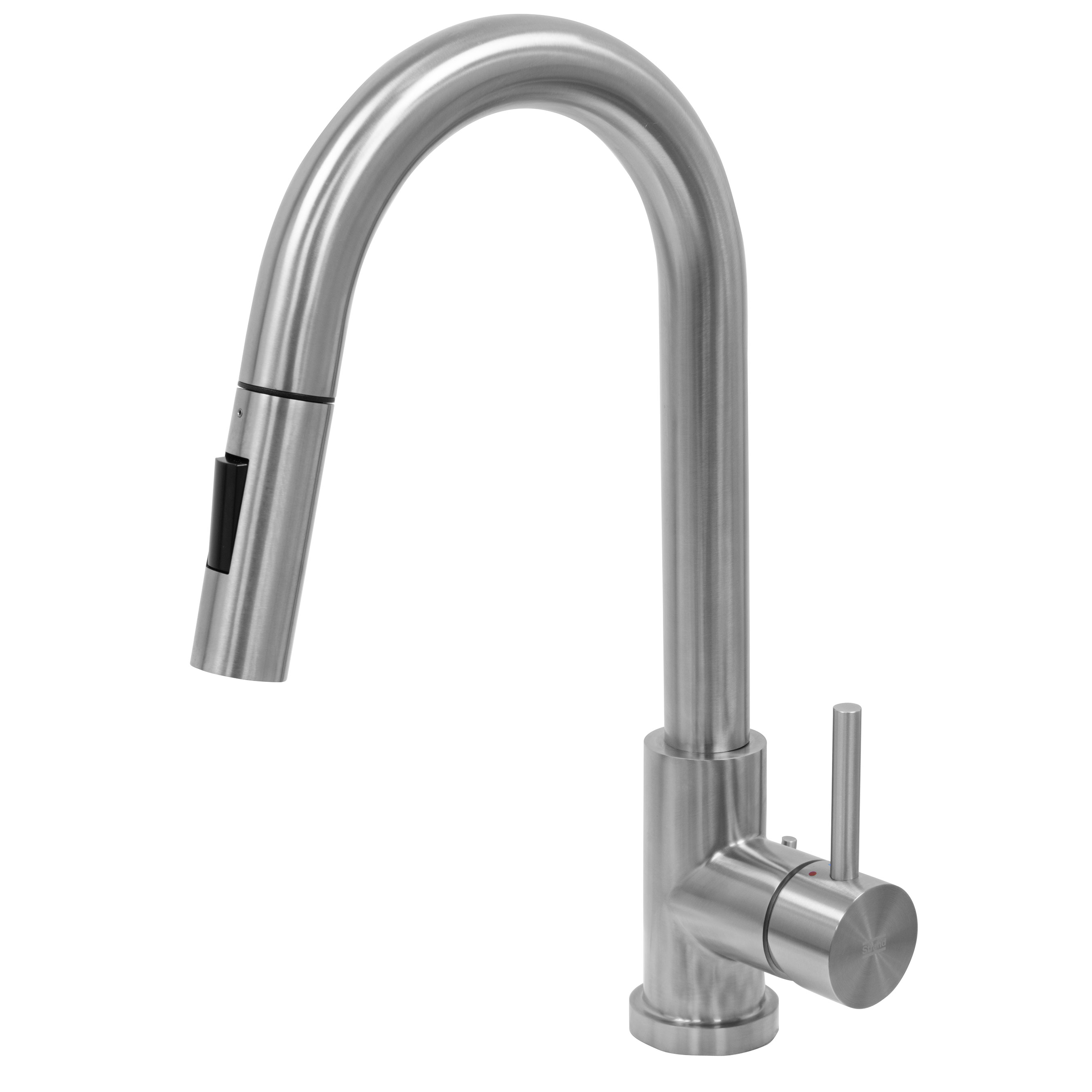 K&ouml;ksblandare Strand Stainless Solid SO-1504E Engreppsblandare Utdragbar & Sv&auml;ngbar Pip