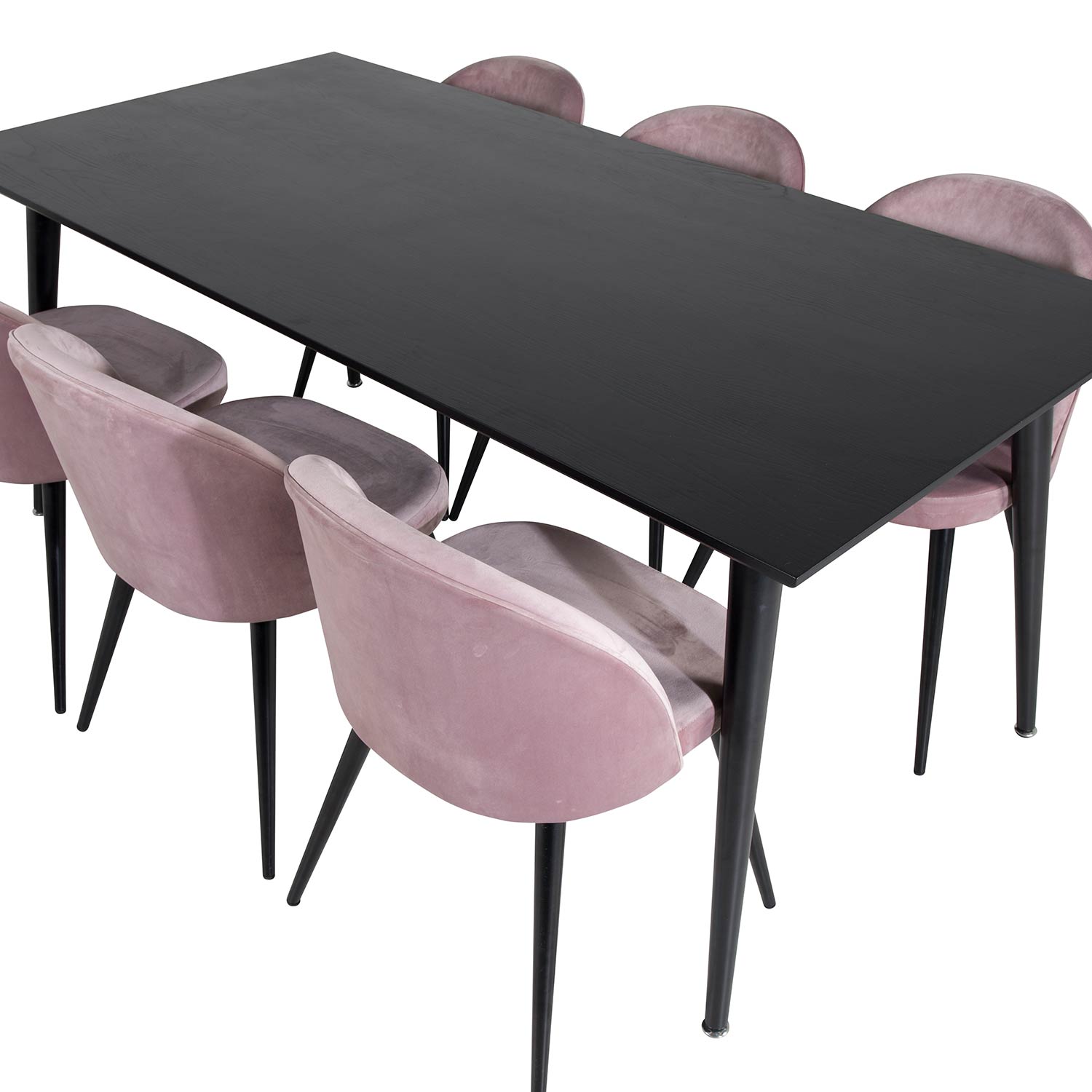 Spisegruppe Venture Home Dipp med 6 Velvet Stoler