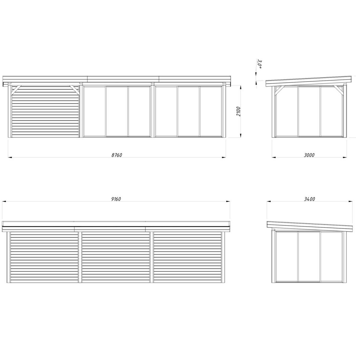 Hagestue Palmako Lenna 24,9 m2 Set 418 Slide