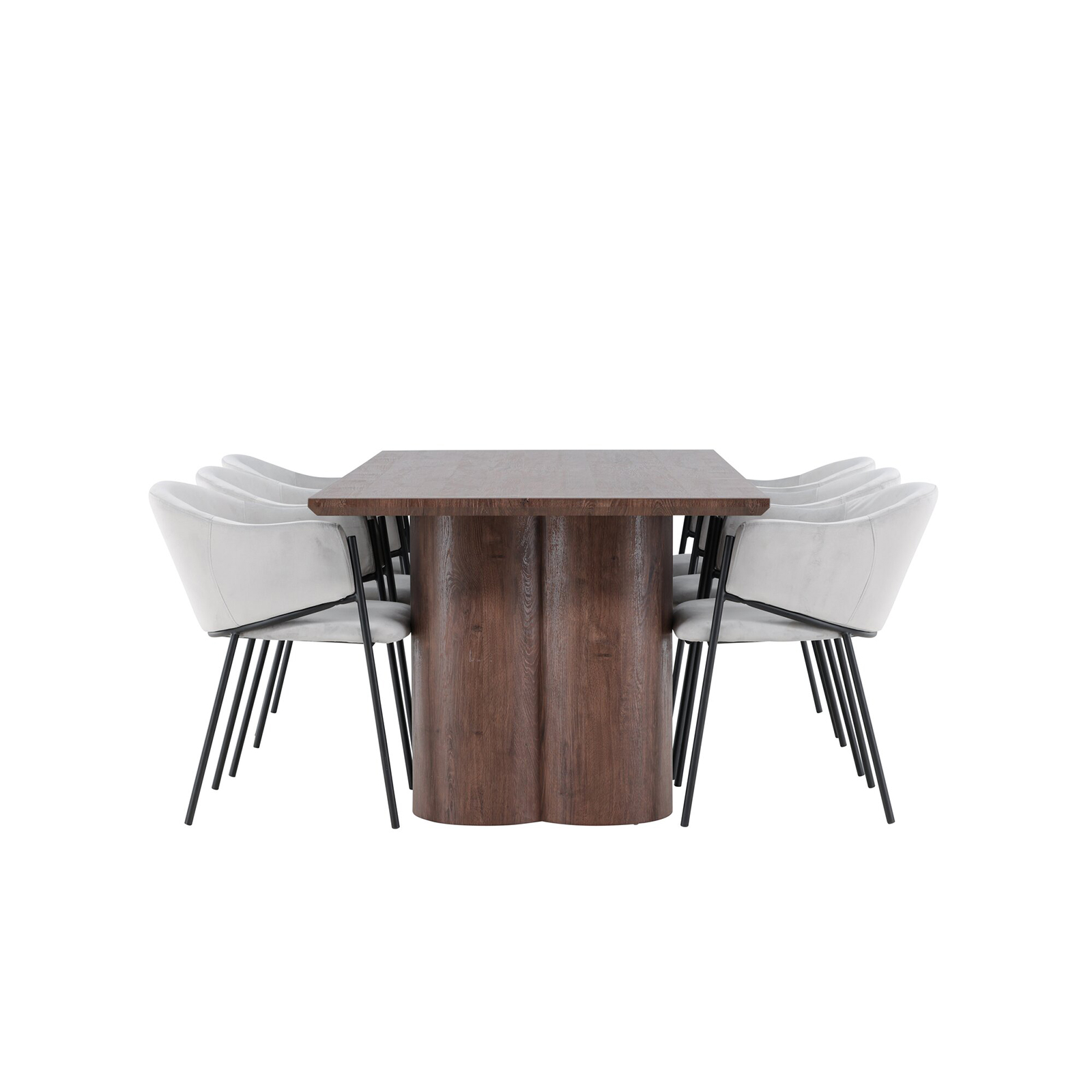 Spisegruppe Venture Home Olivia 210 med 6 stk Evelina Stoler