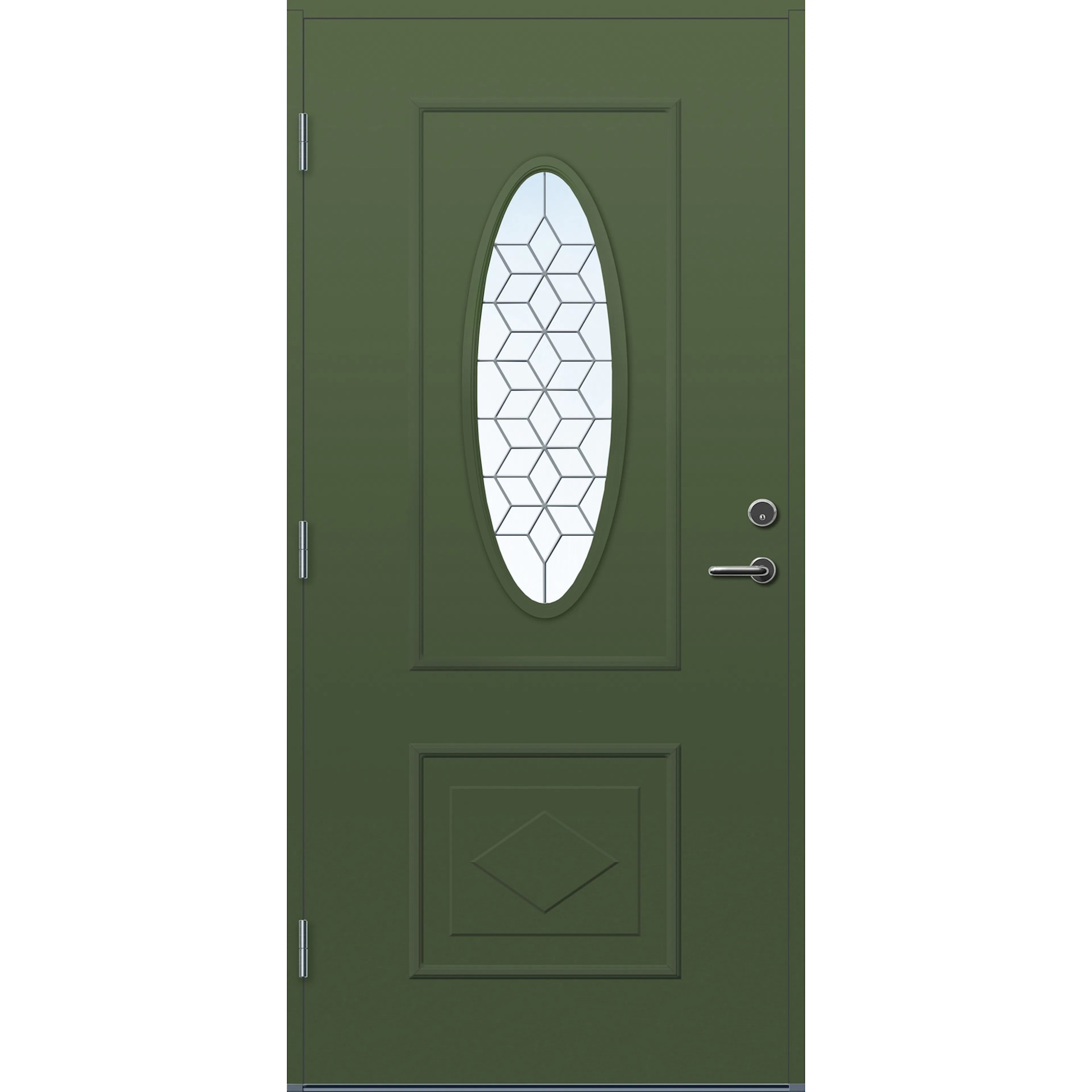 DØR YD FANA 8X20V GRØNN BxH 80x200 Venstre, NCS S-6030-G30Y, Grønn