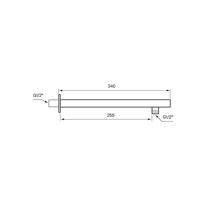 Anslutningsrör Tapwell FI 322 Square Krom Krom