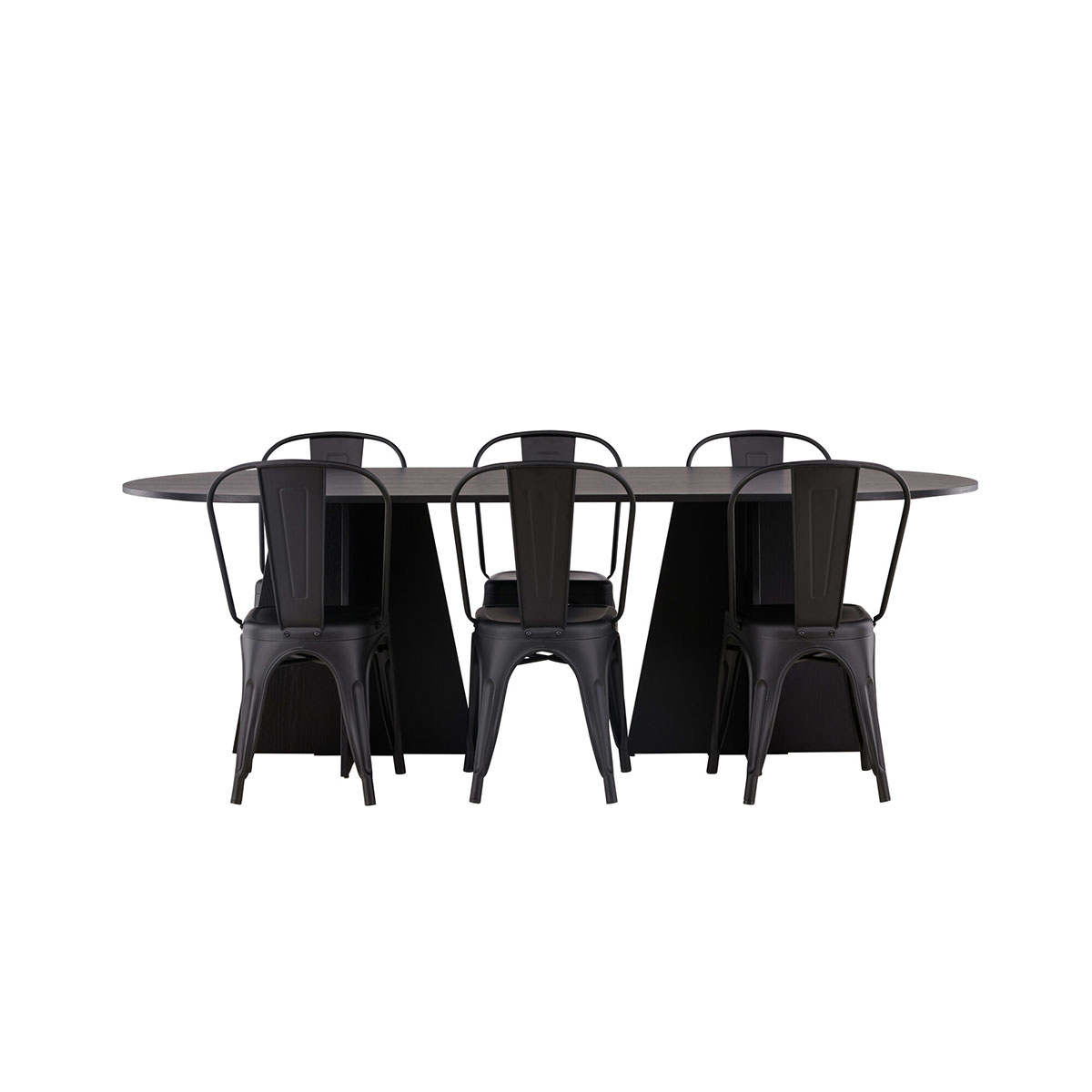 Spisegruppe Venture Home Bootcut Oval med 6 stk Tempe