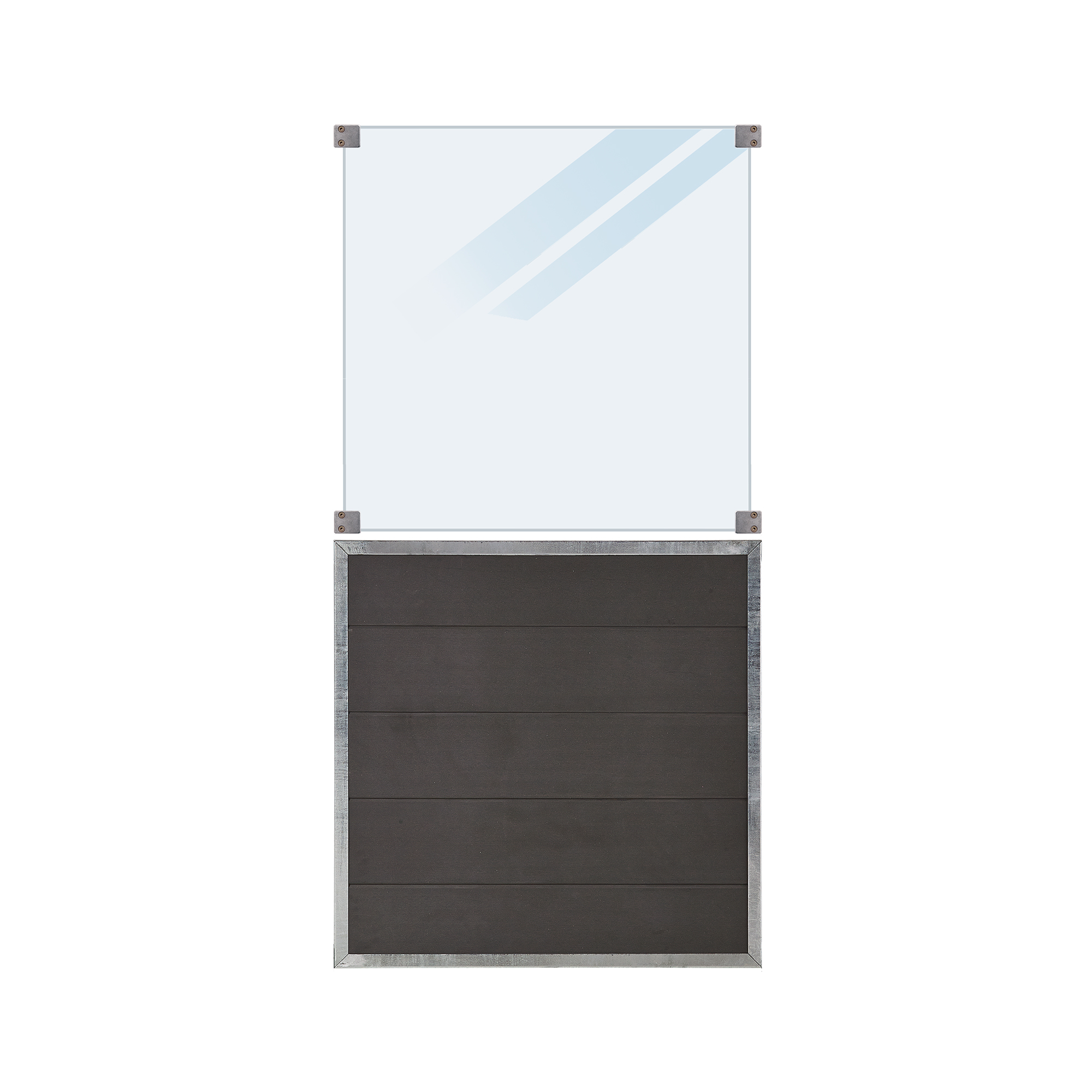 Gjerde PLUS Futura Kompositt Frostet Glass 90×180 cm