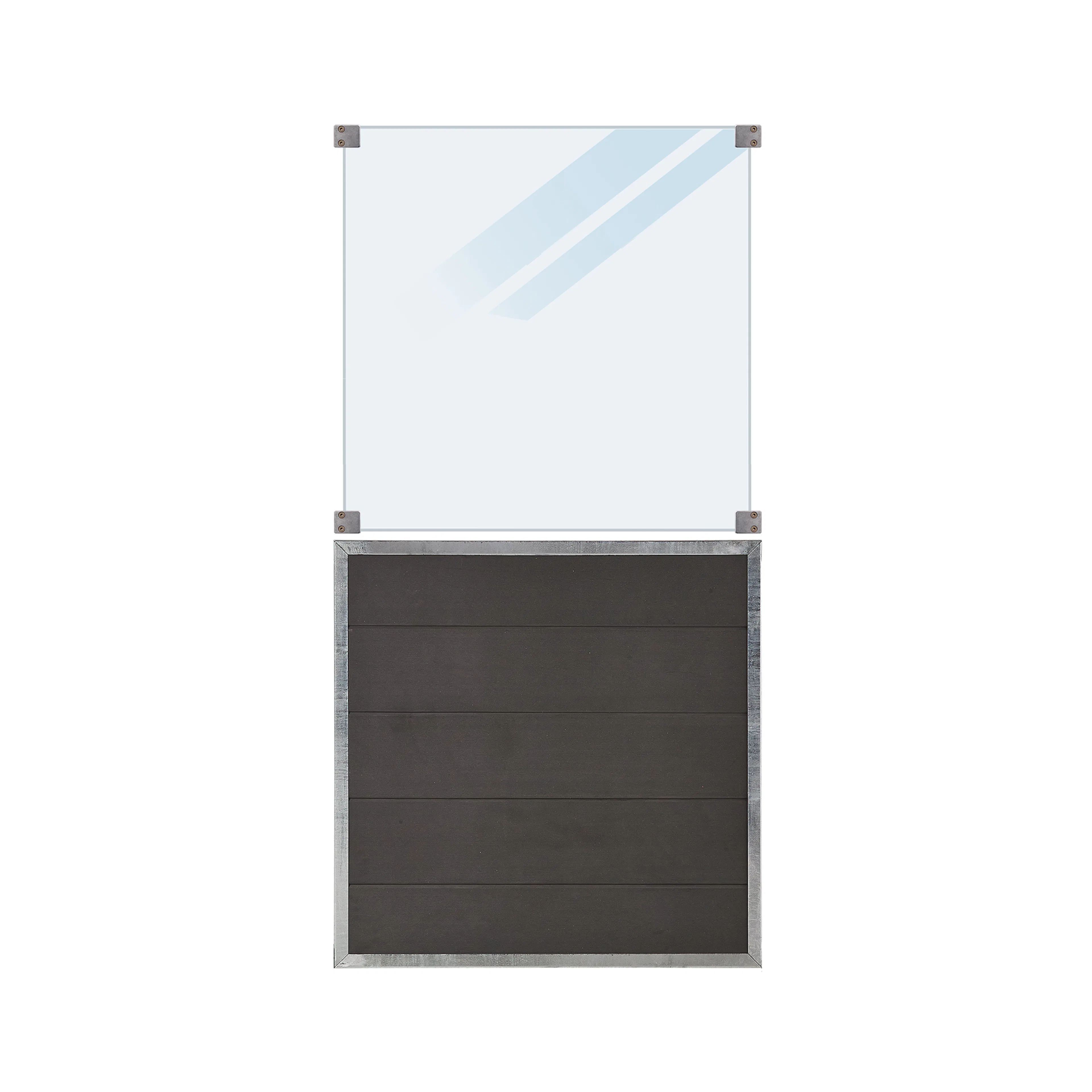 Gjerde PLUS Futura Kompositt Frostet Glass 90×180 cm