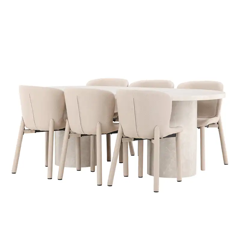 Spisegruppe Venture Home Narvik med 6st Astoria Spisestoler
