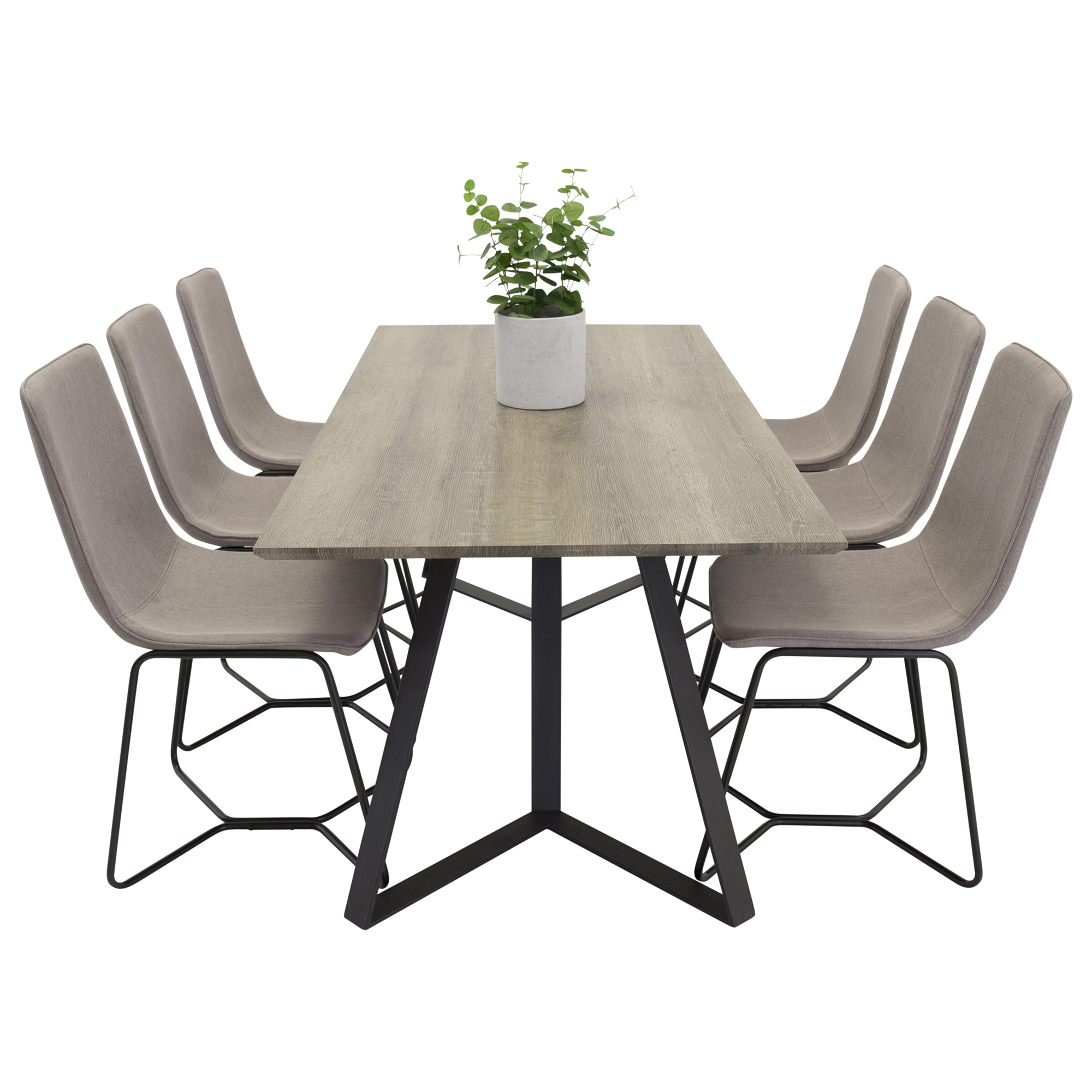 Spisegruppe Venture Home Madde med 6 Xtra Stoler