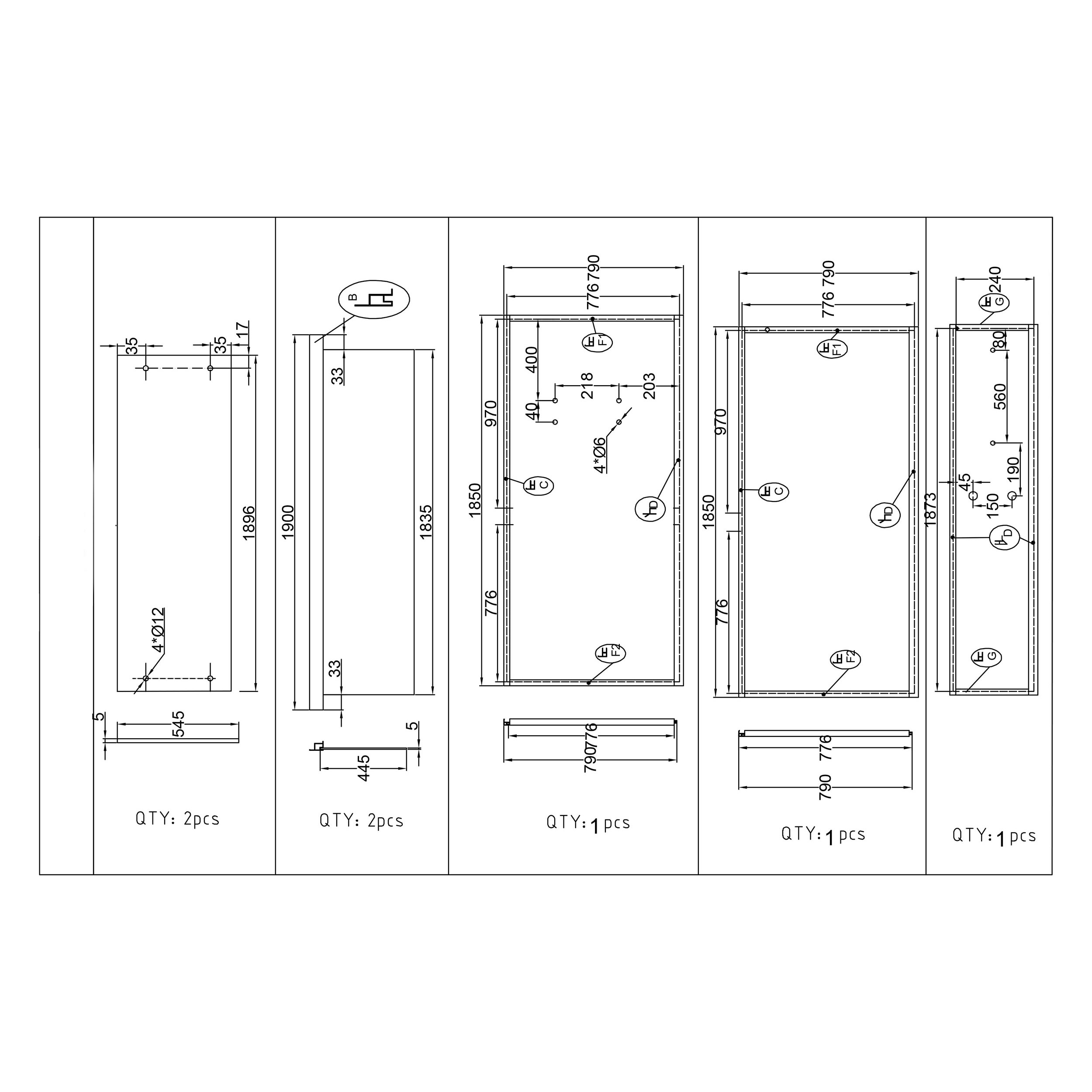 Dusjkabinett Bathlife Betrakta 90x90 Elegant A/W Klarglass