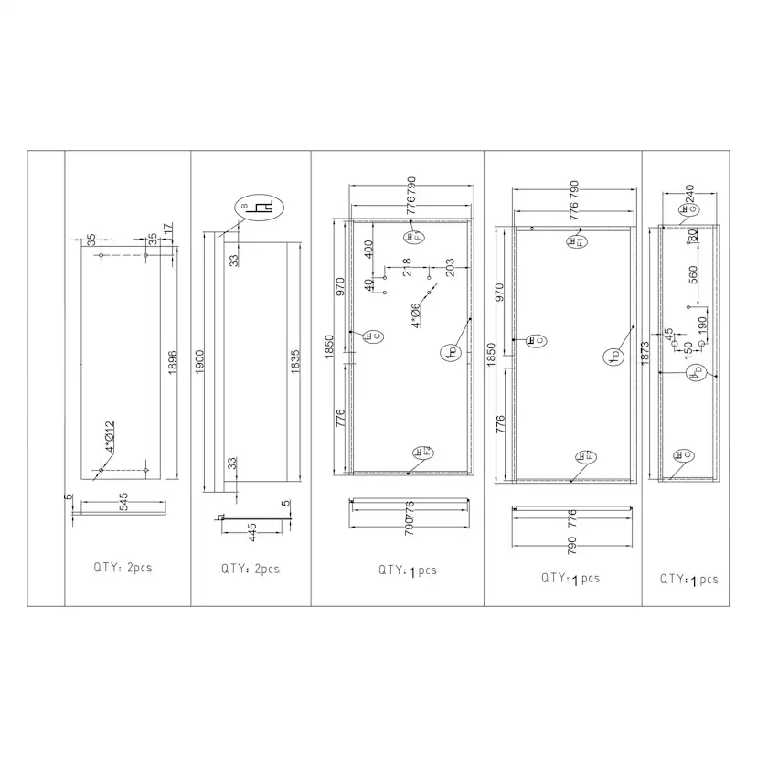 Dusjkabinett Bathlife Ideal 90x90 Elegant