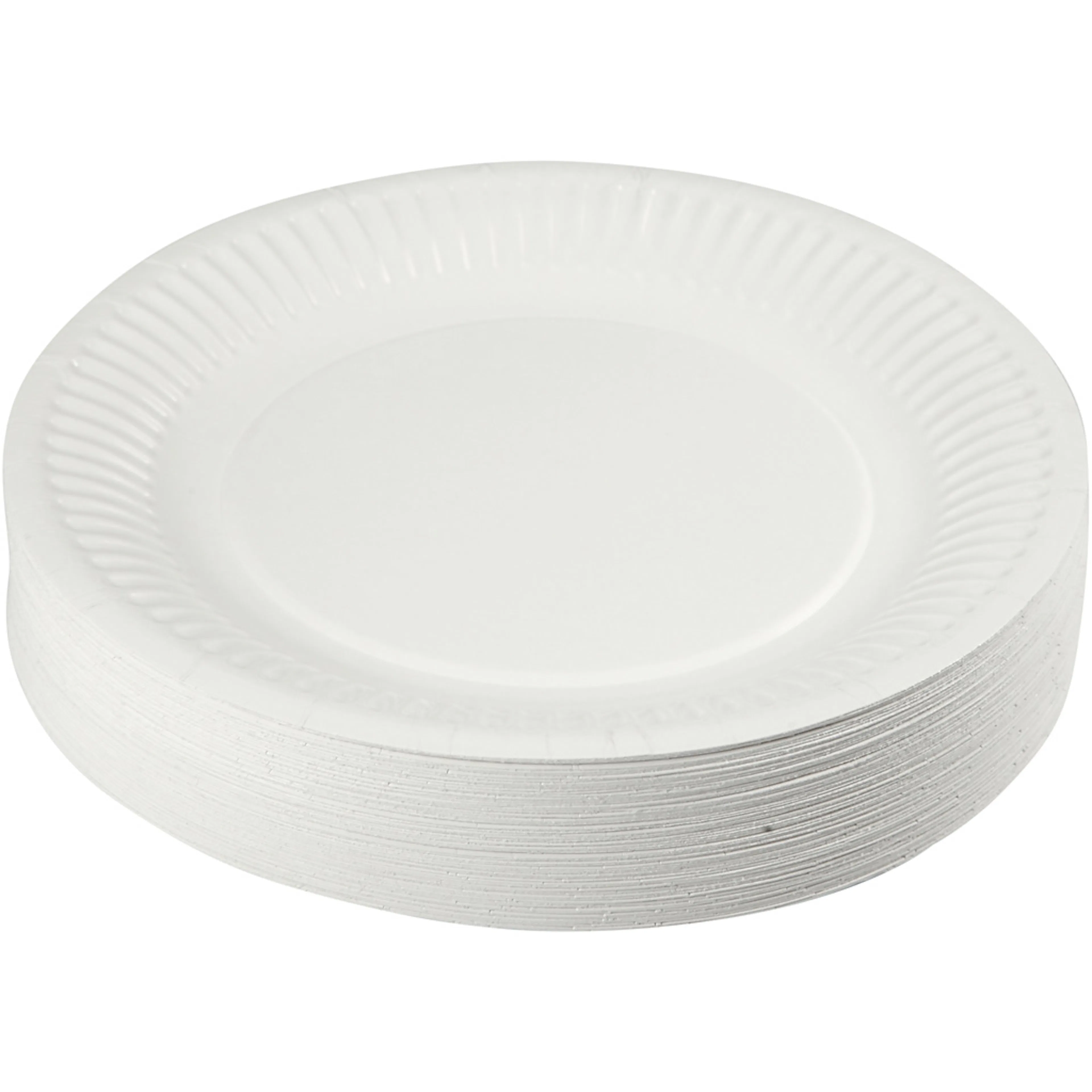 Papptallerkener Creativ Company Hvite 100 stk/1 Pk