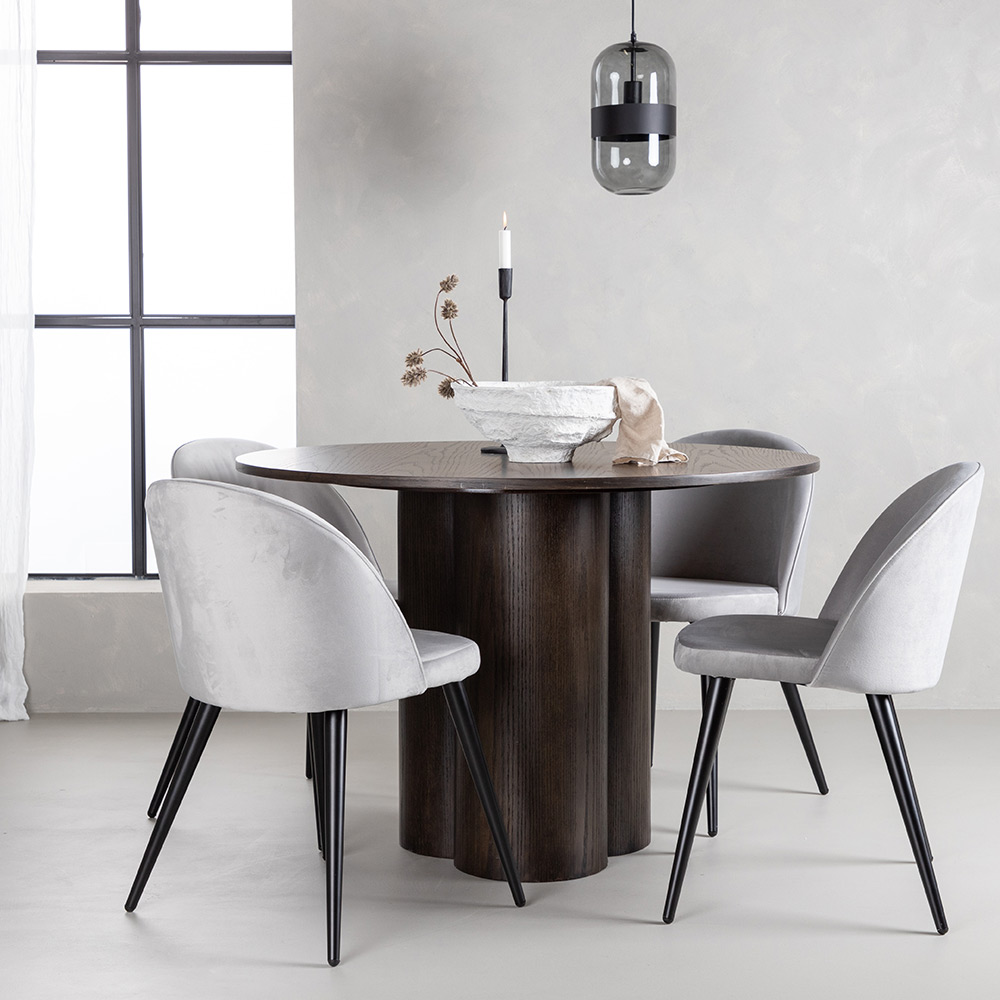 Spisegruppe Venture Home Olivia med 4 Velvet Stoler