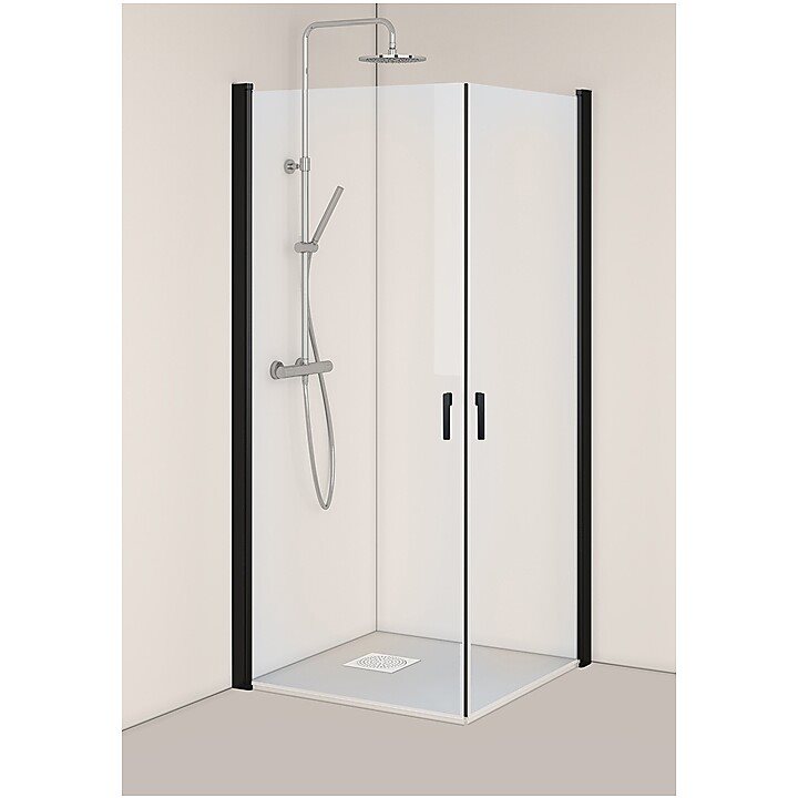 Duschhörn Hafa Igloo Pro Corner Klarglas Svart