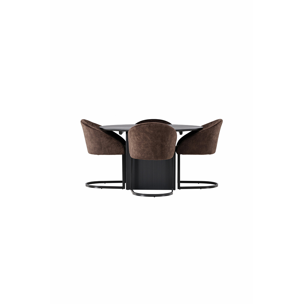 Spisegruppe Venture Home Matilda med 4 Evening Stoler