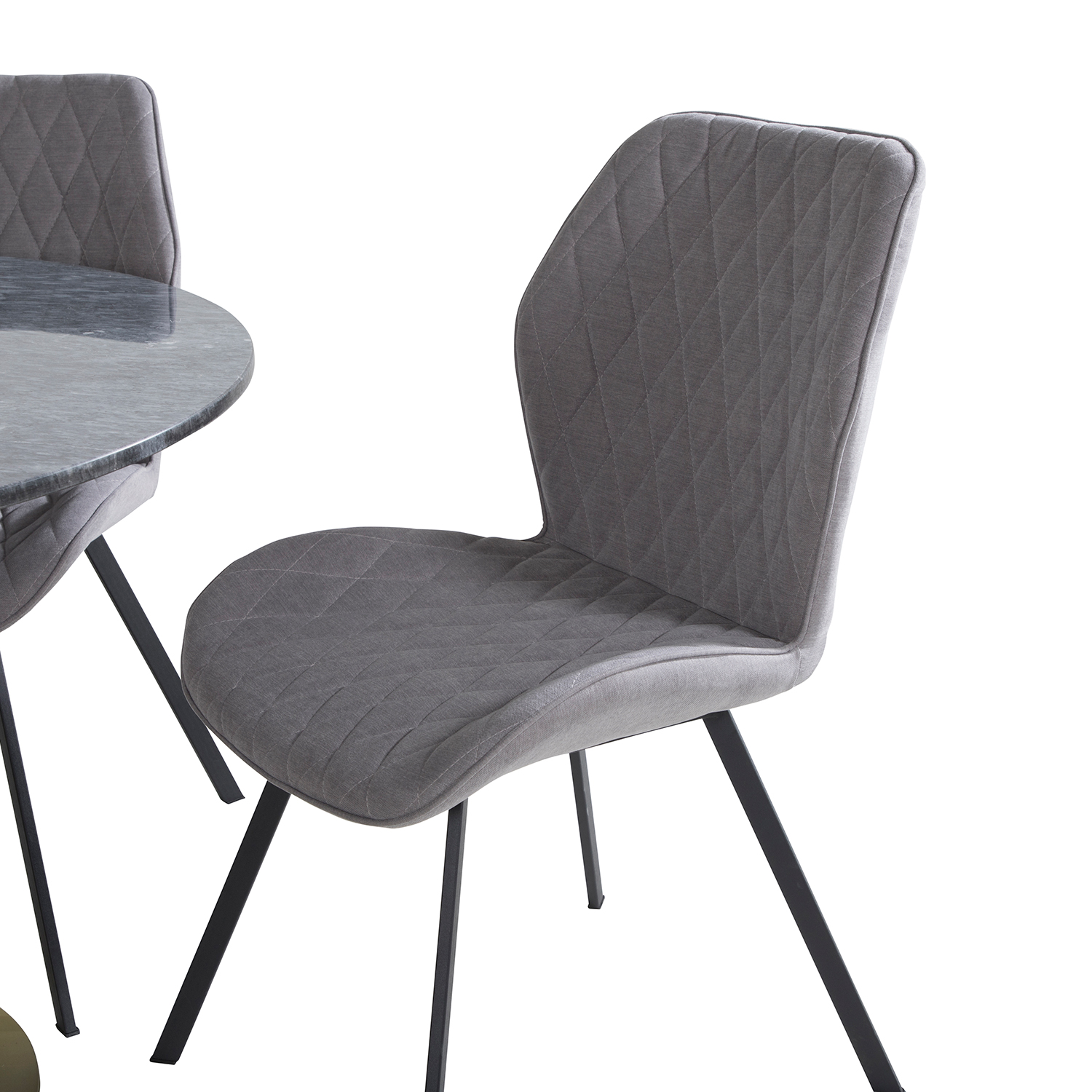 Spisegruppe Venture Home Estelle med 4 Geneva Stoler Polyester