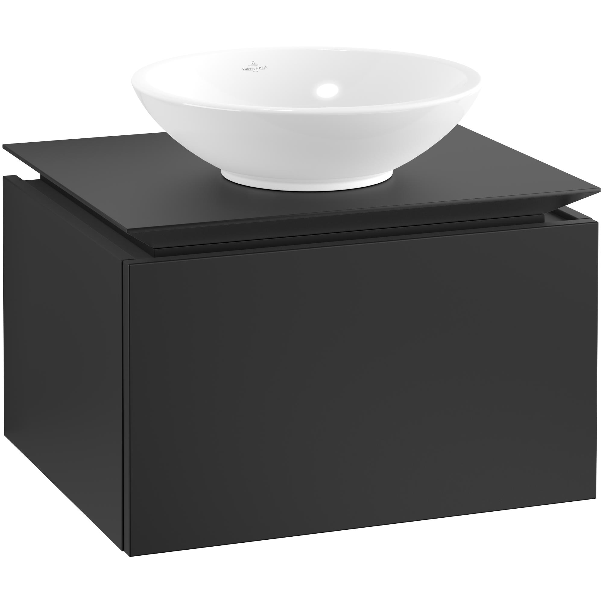 Tvättställsskåp Villeroy & Boch Legato Kompakt 600 med 1 Låda för Ytmonterat Tvättställ | badrum - badrumsmobler - tvattstallsskap-och-kommod | KakelKungen