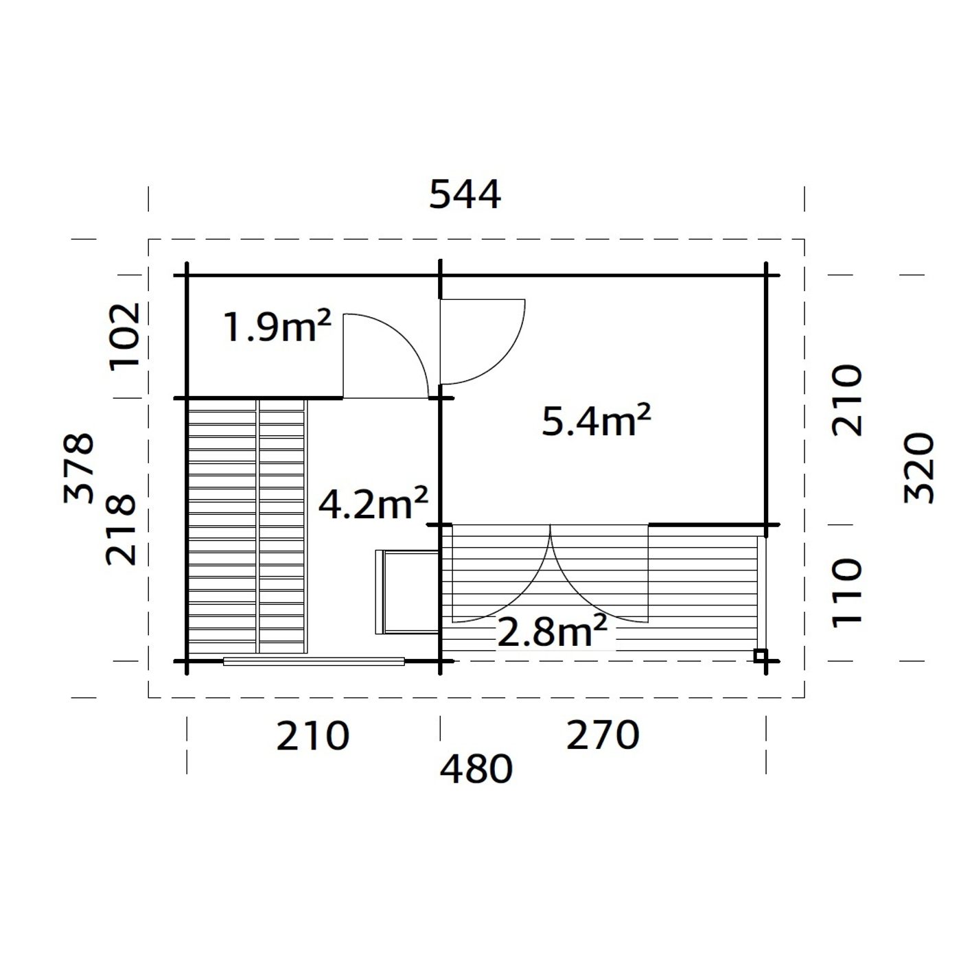 Badstue Palmako Sanna 11,5 M2