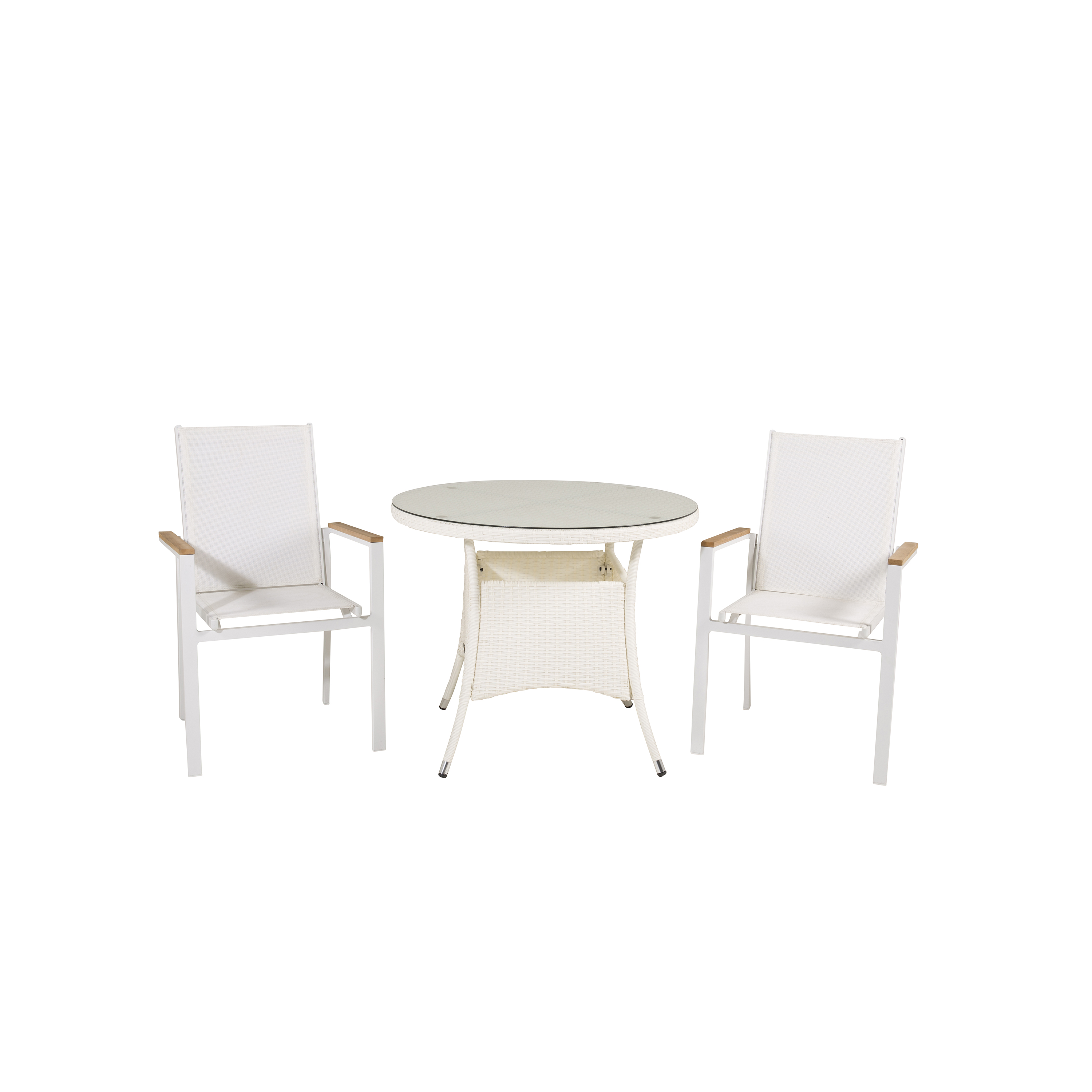 Spisegruppe Venture Home Virda Ø 90 med 2 Thea Spisestoler