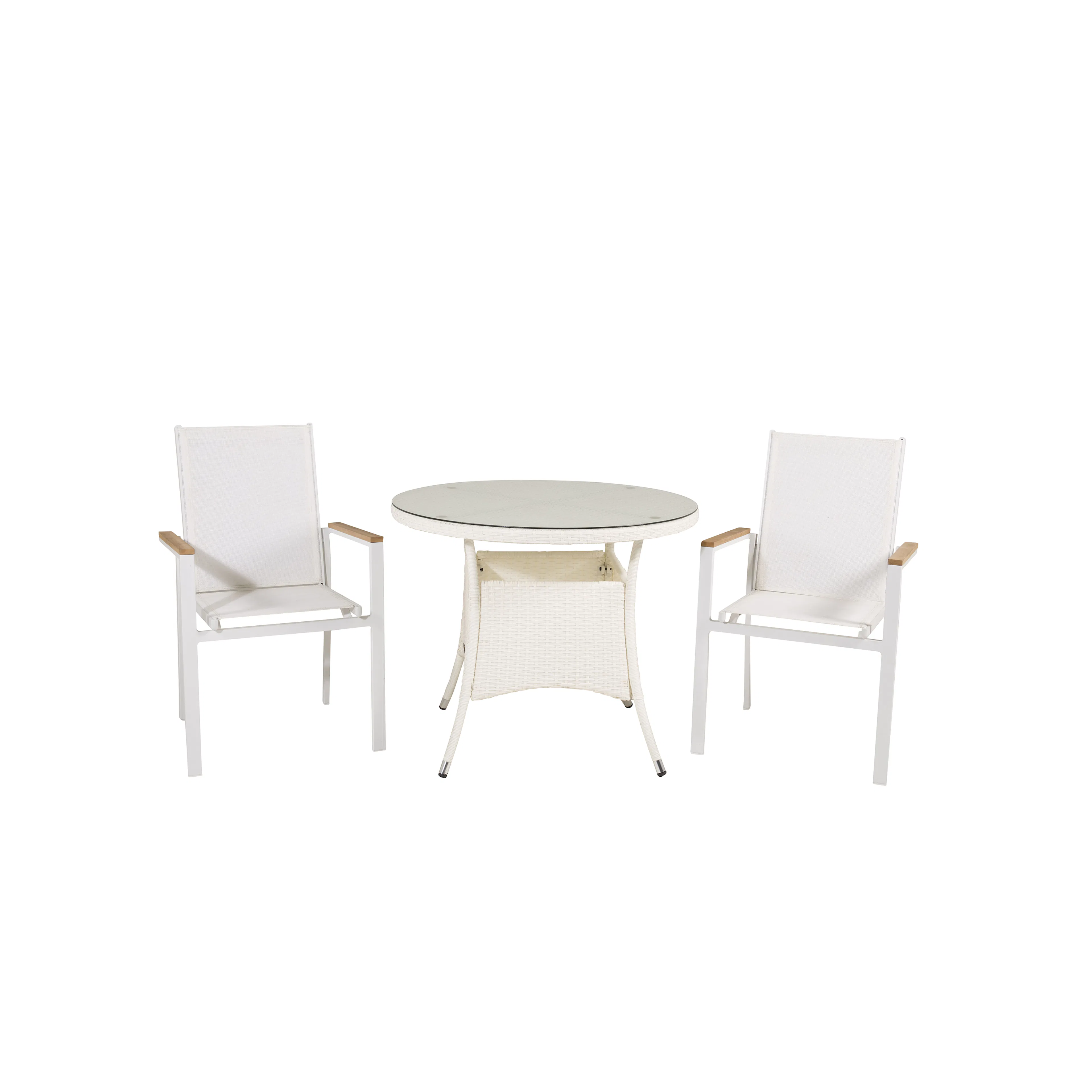 Spisegruppe Venture Home Virda Ø 90 med 2 Thea Spisestoler